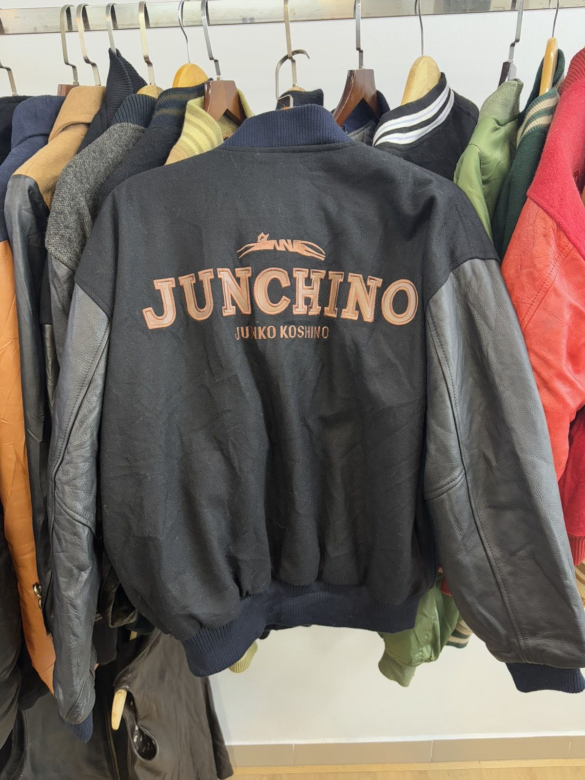 Japanese Brand × Mr. Junko Junko Koshino Junchino Embroidery Wool Leather Varsity Size US M / EU 48-50 / 2 - 1 Thumbnail