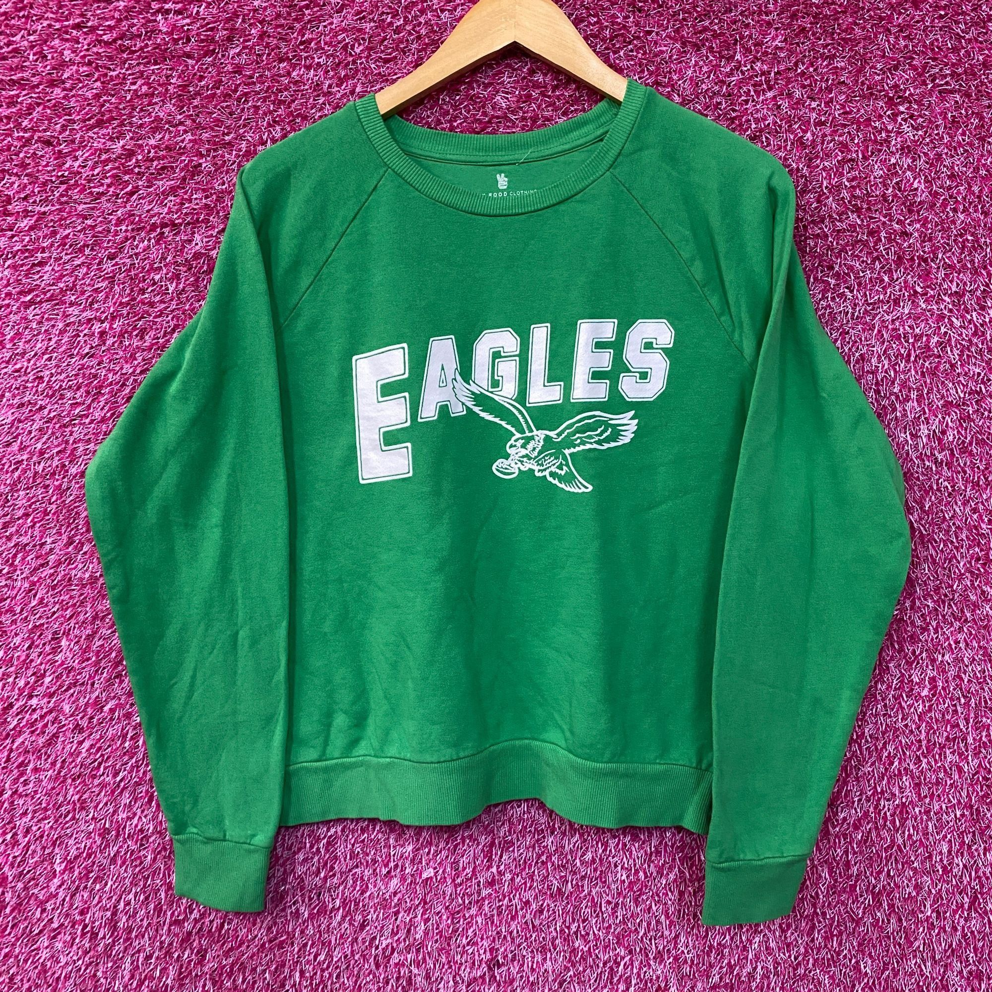 Junk Food Philadelphia Eagles Vintage Style Crop Top Crewneck Sweatsh Size L / US 10 / IT 46 - 1 Thumbnail