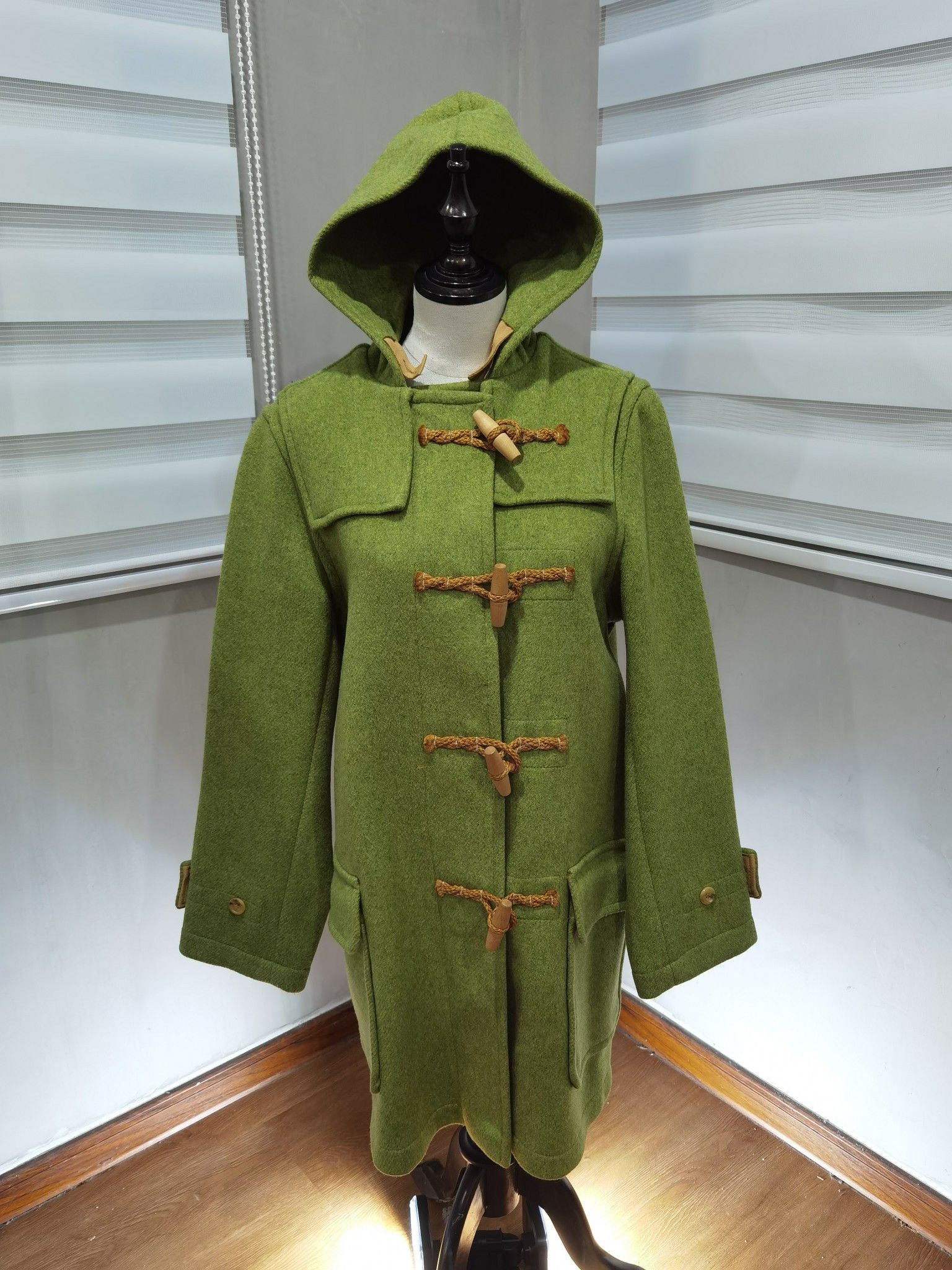 Margaret Howell MARGARET HOWELL designer wool long jacket olive M 8132 Size S / US 4 / IT 40 - 1 Thumbnail