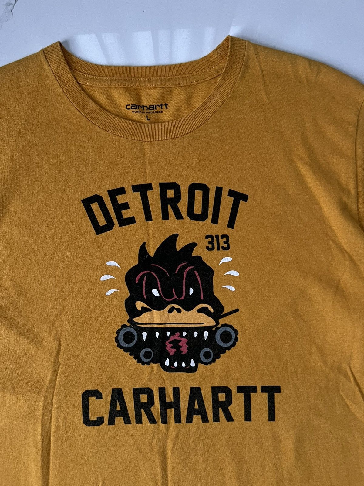 Carhartt × Vintage 90's CARHARTT DETROIT DUCK ARMY RETRO TEE Y2K BIG LOGO Size US L / EU 52-54 / 3 - 3 Thumbnail
