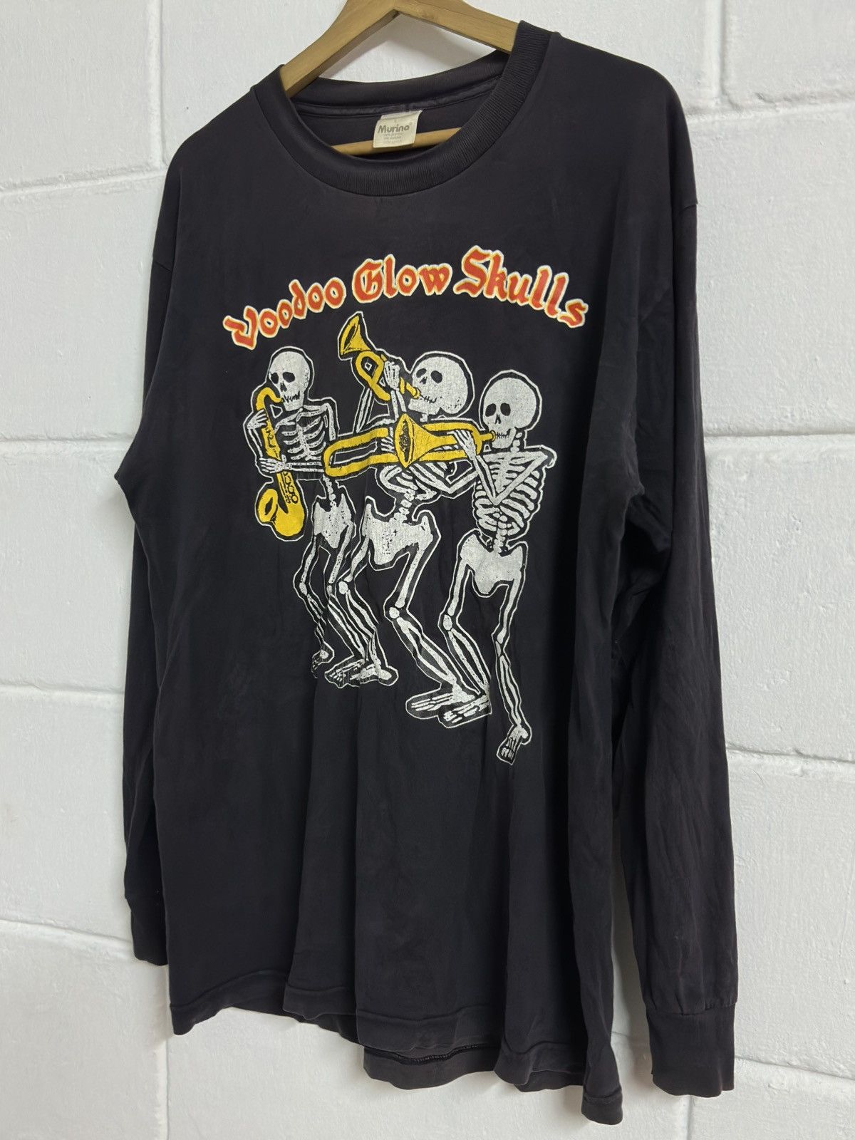 Band Tees × Vintage Vintage-1990 Voodoo Glow Skulls American SkaPunk L/S Shirt Size US L / EU 52-54 / 3 - 5 Thumbnail