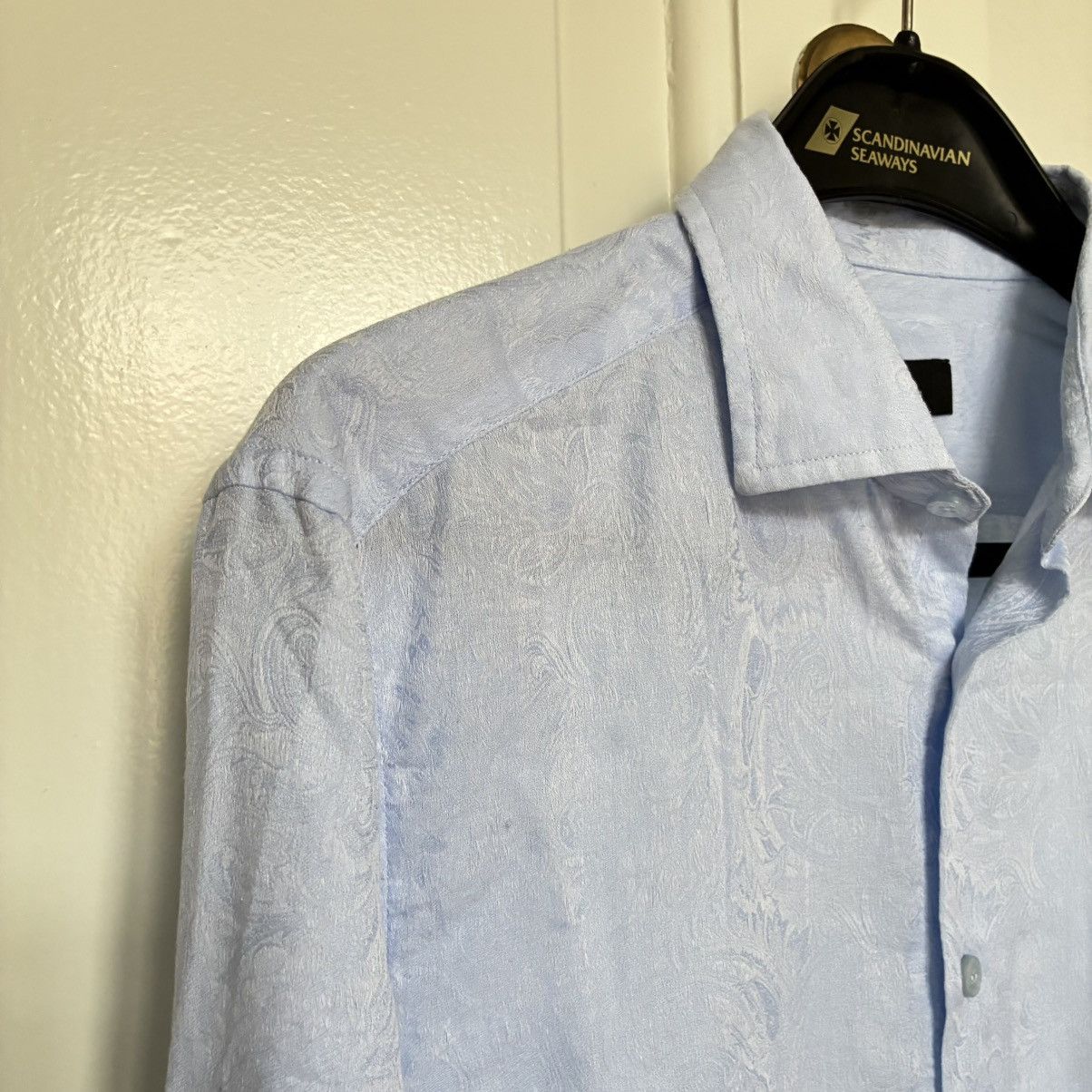 Etro Etro Milano Light Blue Tonal Paisley Jacquard Shirt-Slim Fit Size US XS / EU 42 / 0 - 5 Thumbnail