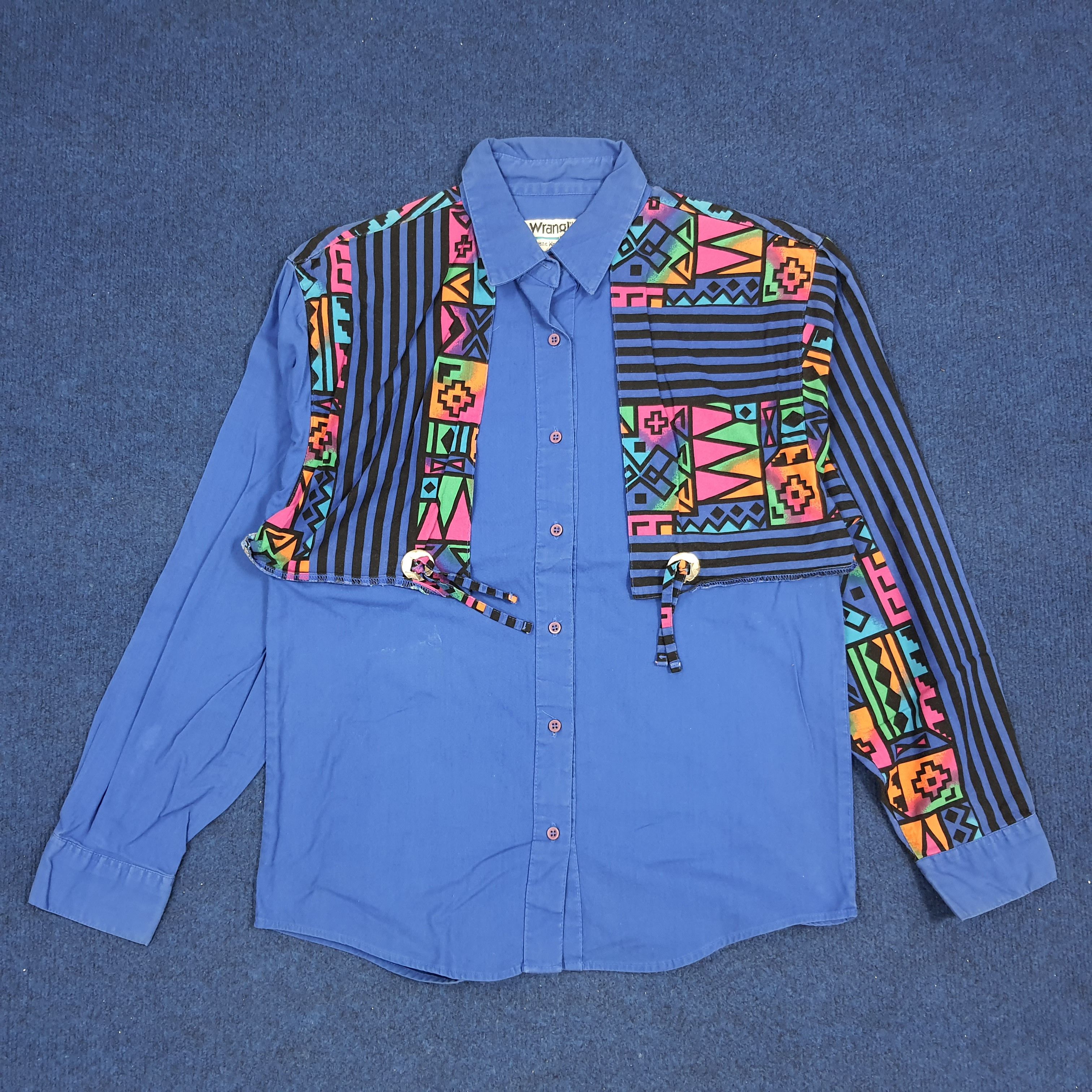 Vintage × Wrangler Vintage Wrangler Classic Art Design Button Up Shirt Size US S / EU 44-46 / 1 - 1 Thumbnail