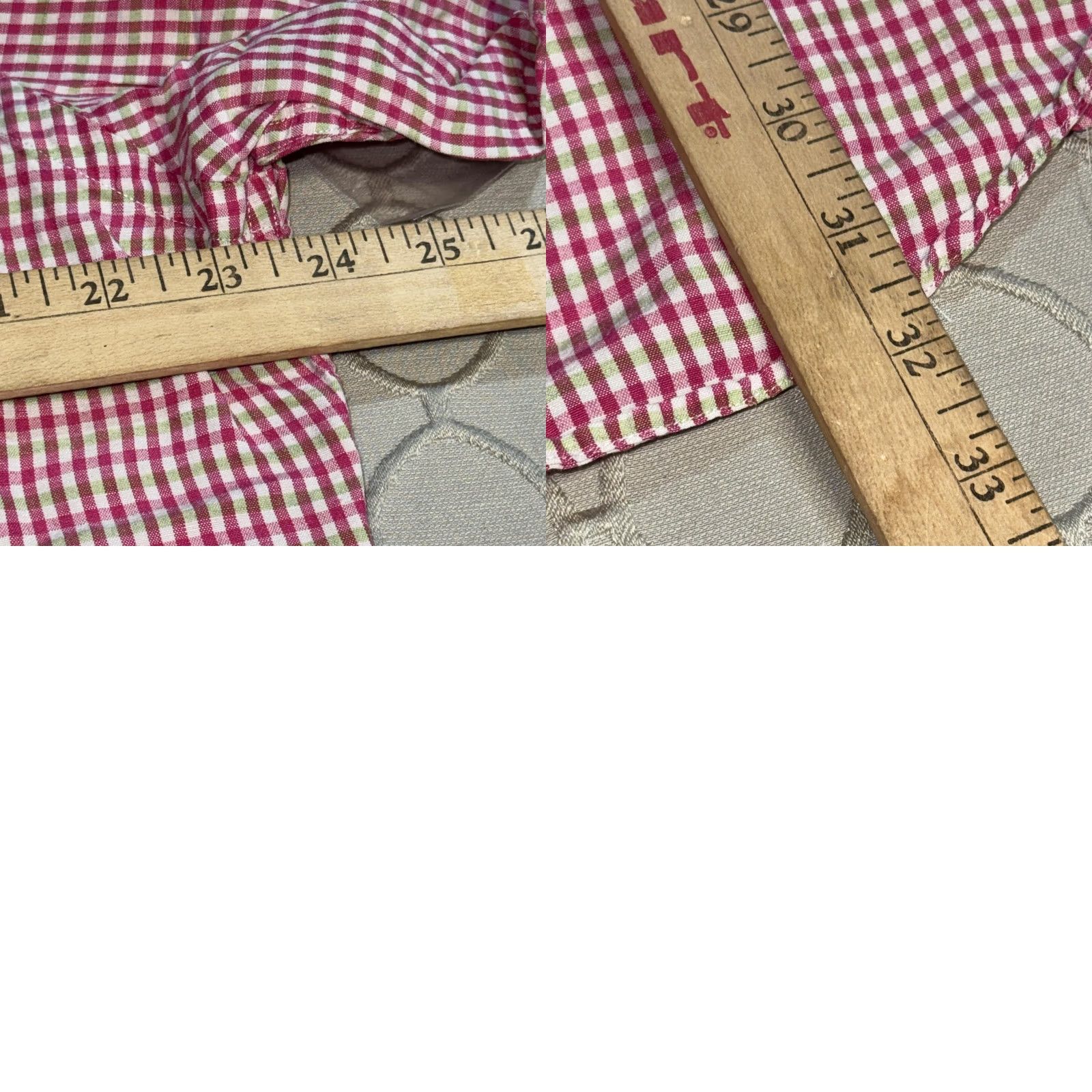 Peter Millar Peter Millar Shirt Mens Large Pink Green Gingham Linen Silk Button Down Casual Size US L / EU 52-54 / 3 - 8 Thumbnail
