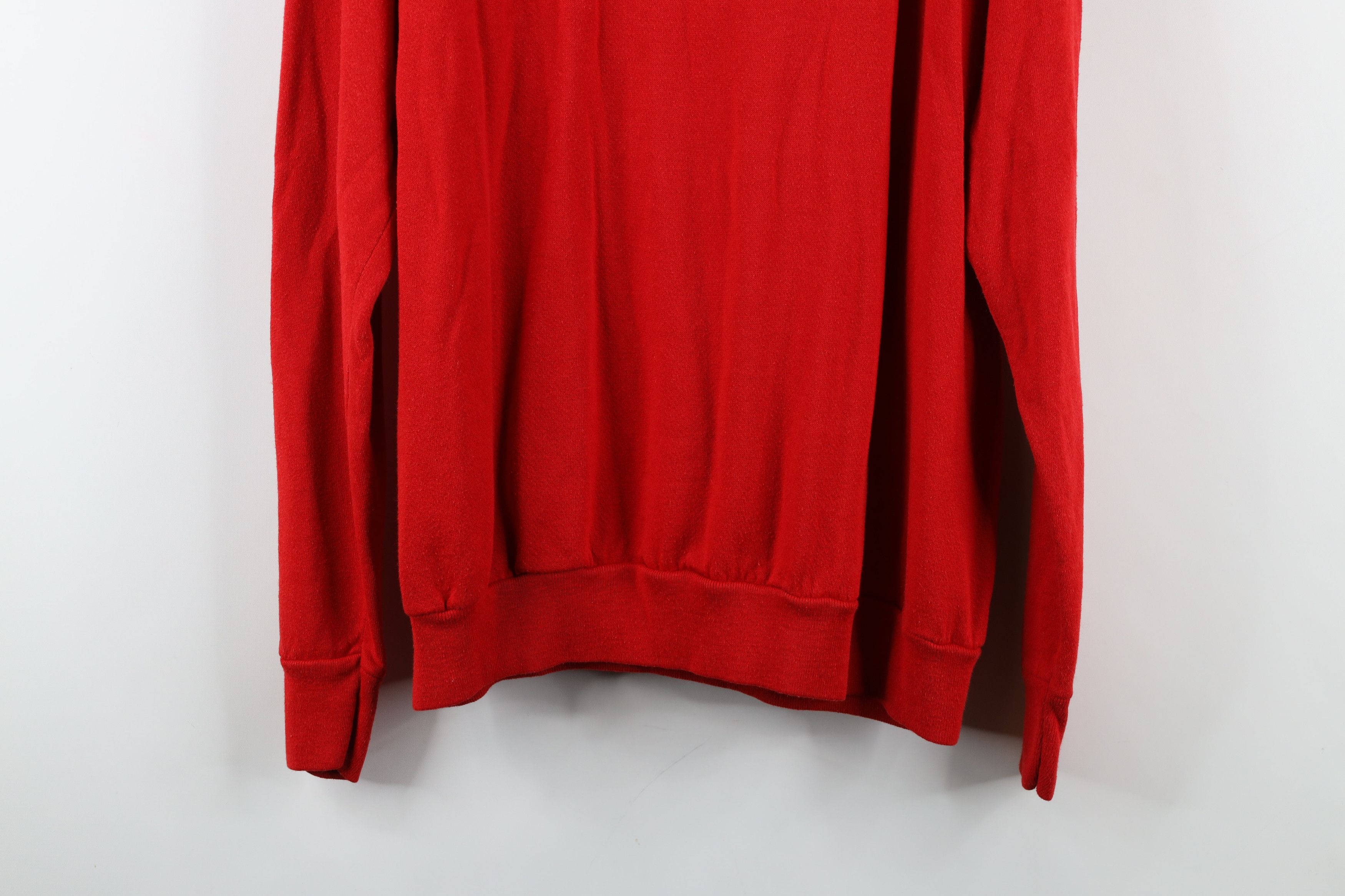Vintage Vintage 70s 80s Streetwear Blank Raglan Sweatshirt Red USA Size XL / US 12-14 / IT 48-50 - 13 Thumbnail