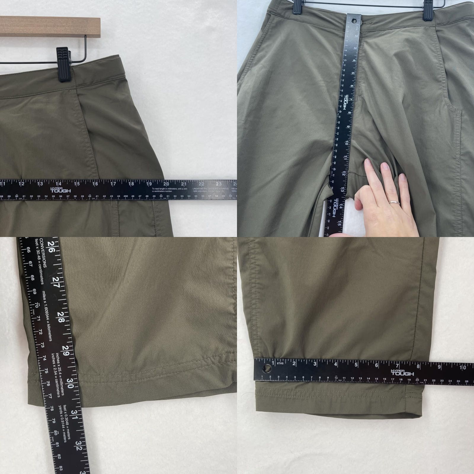 Royal Robbins VINTAGE Royal Robbins Pants Womens 10 Olive Green Nylon Stretch Hiking Travel Quick Dry Size 32" / US 10 / IT 46 - 8 Thumbnail