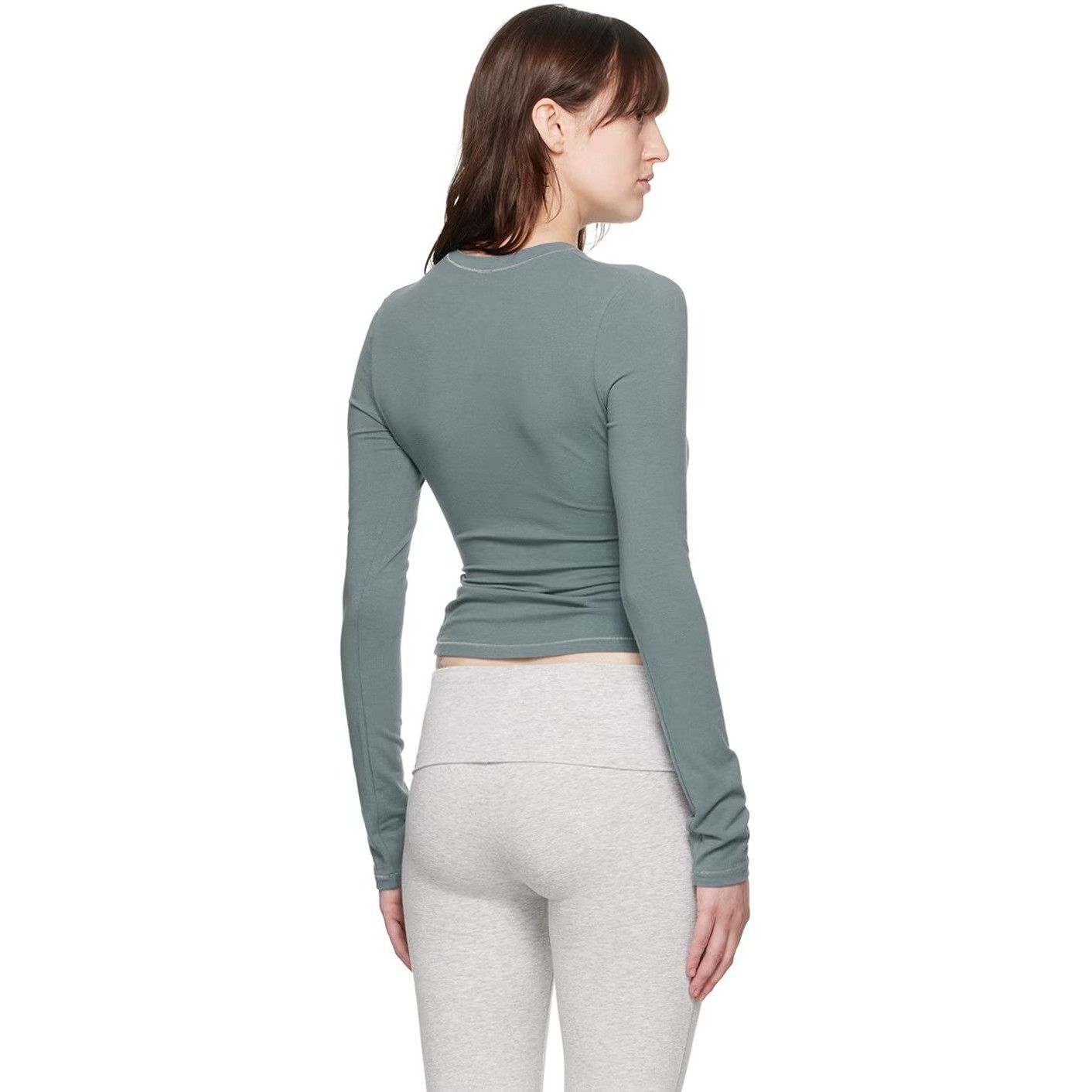 SKIMS SKIMS Cotton T-Shirt Stretch Jersey Long Sleeve T-Shirt in K Size M / US 6-8 / IT 42-44 - 4 Thumbnail