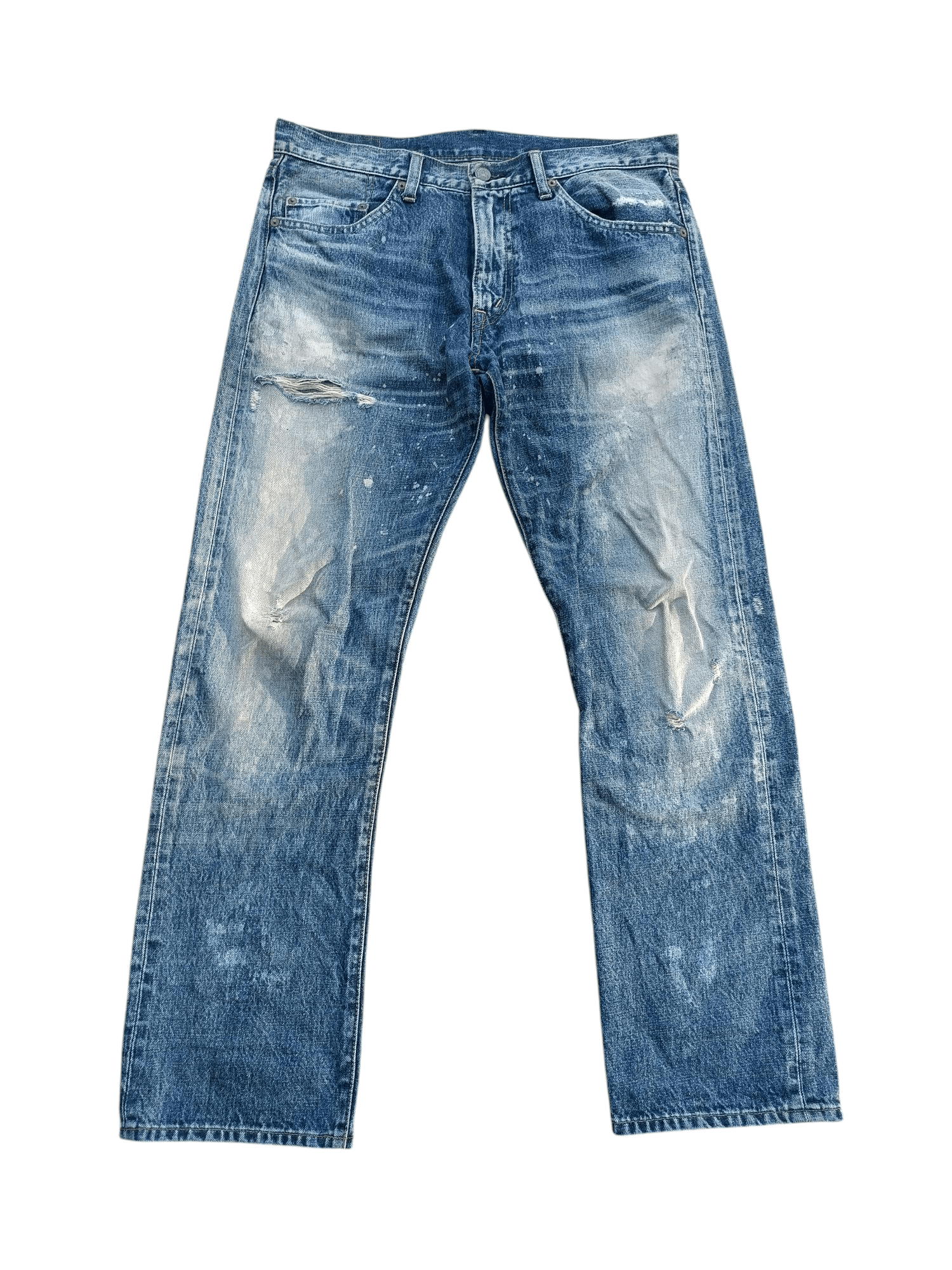 Japanese Brand × Vintage Japanase Brand RNA Inc Distressed Whiskers Faded Denim E220 Size US 34 / EU 50 - 2 Thumbnail