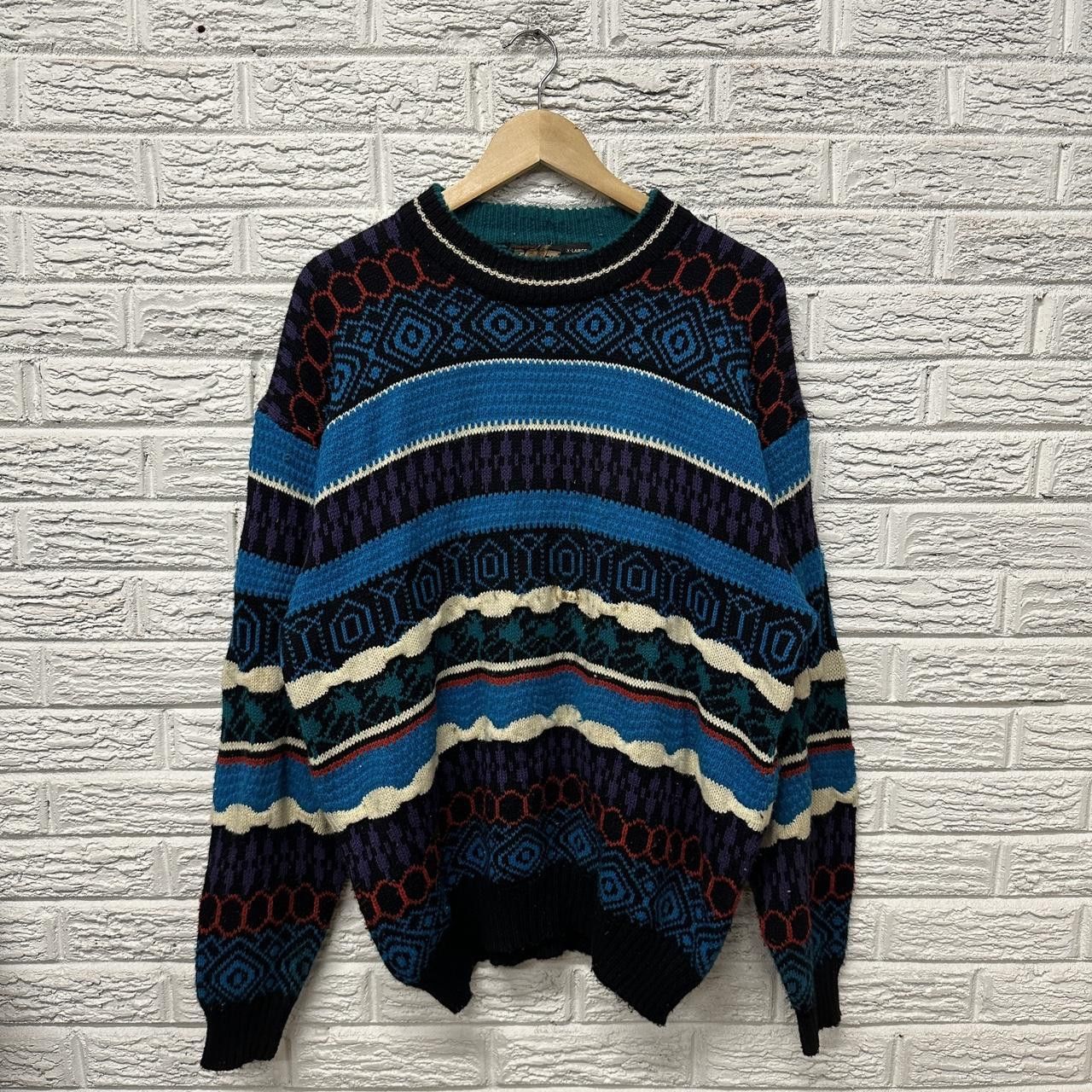 Coogi × Vintage Vintage Lightning Bolt Coogi Style Sweater XL Size US XL / EU 56 / 4 - 2 Thumbnail