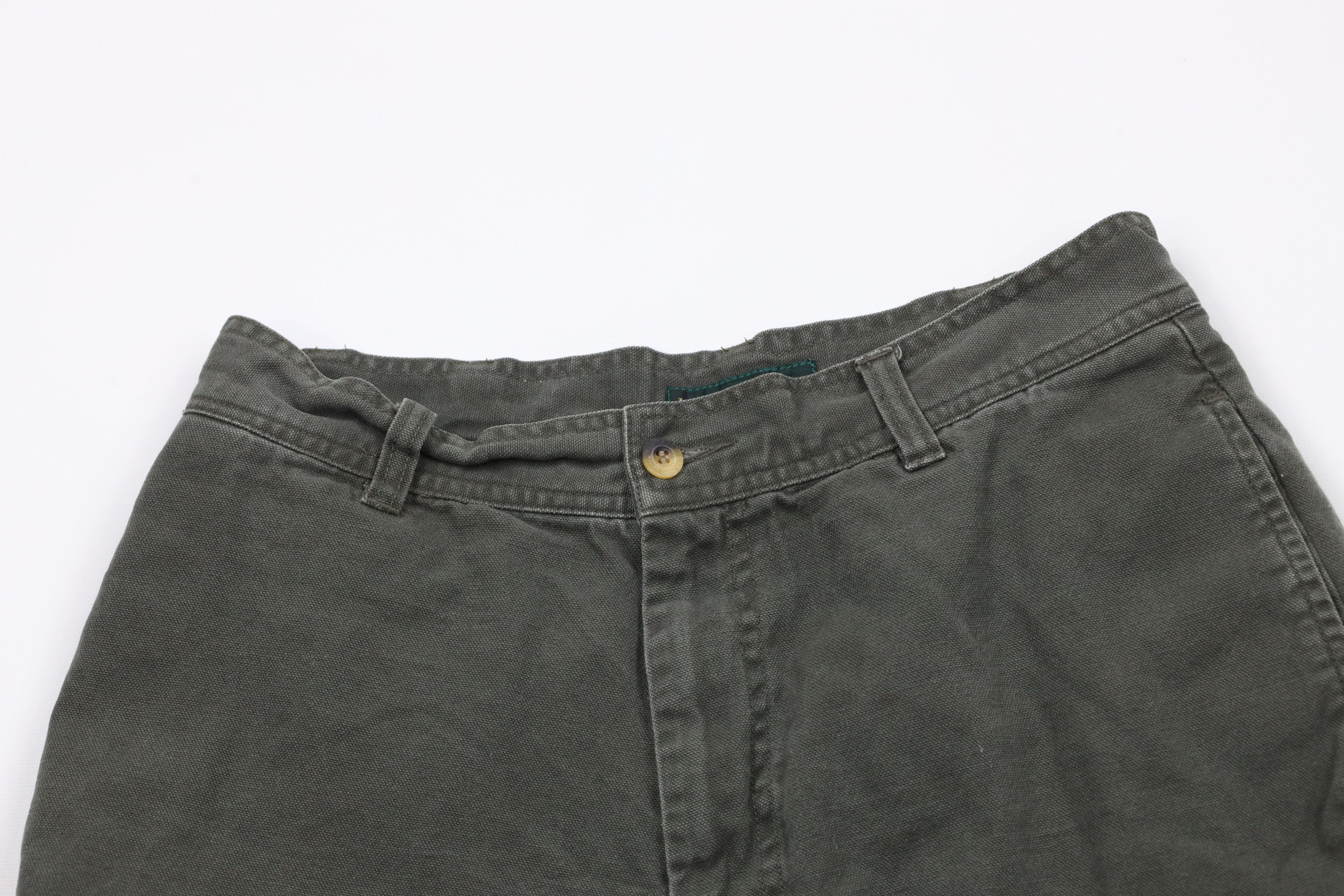 Vintage Vintage 90s Streetwear Baggy Fit Cargo Shorts Green Cotton Size US 30 / EU 46 - 2 Thumbnail
