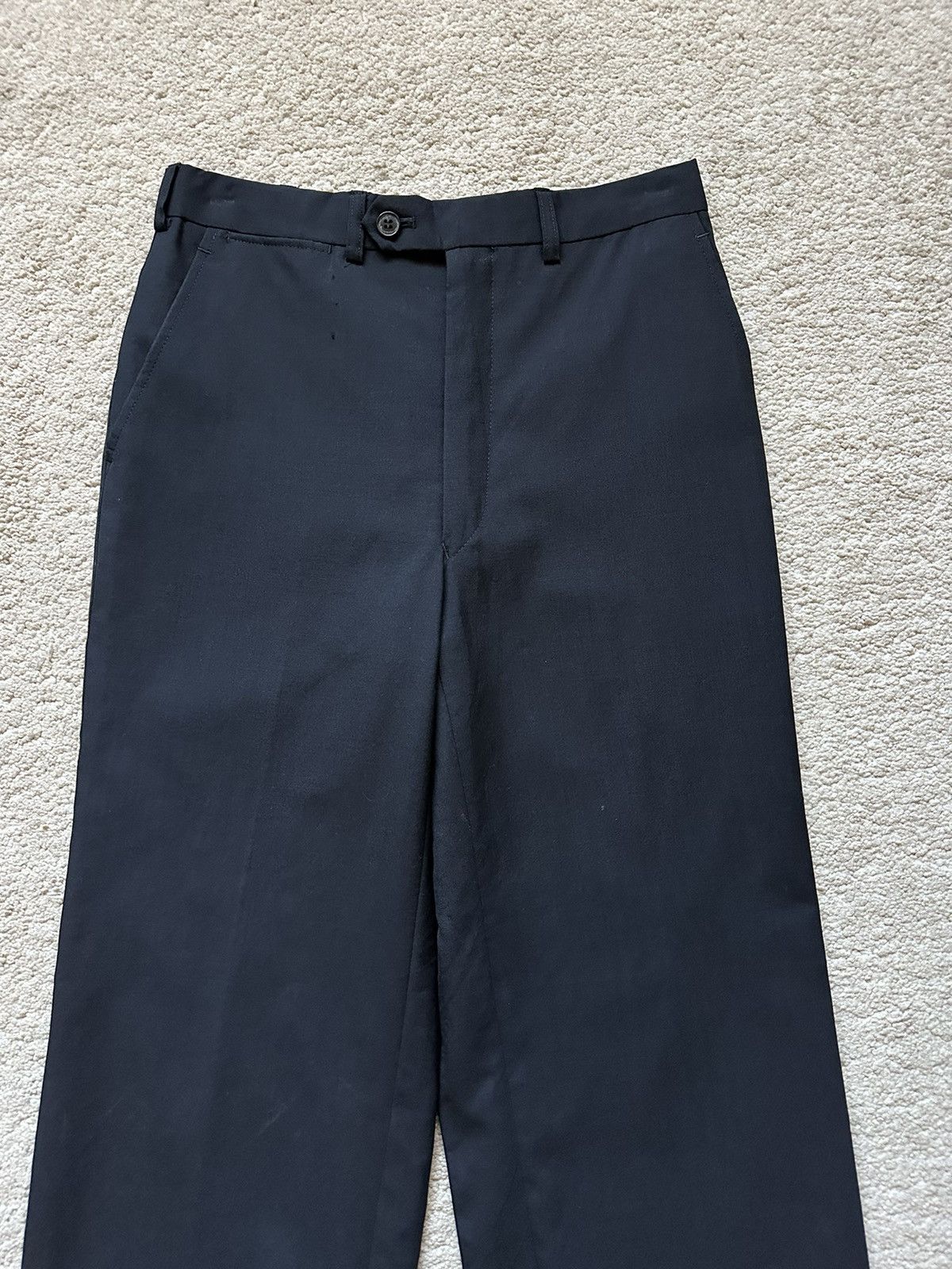 Yves Saint Laurent 1990s YSL Diffusion Homme Straight Leg Wool Pant Size US 27 - 3 Thumbnail
