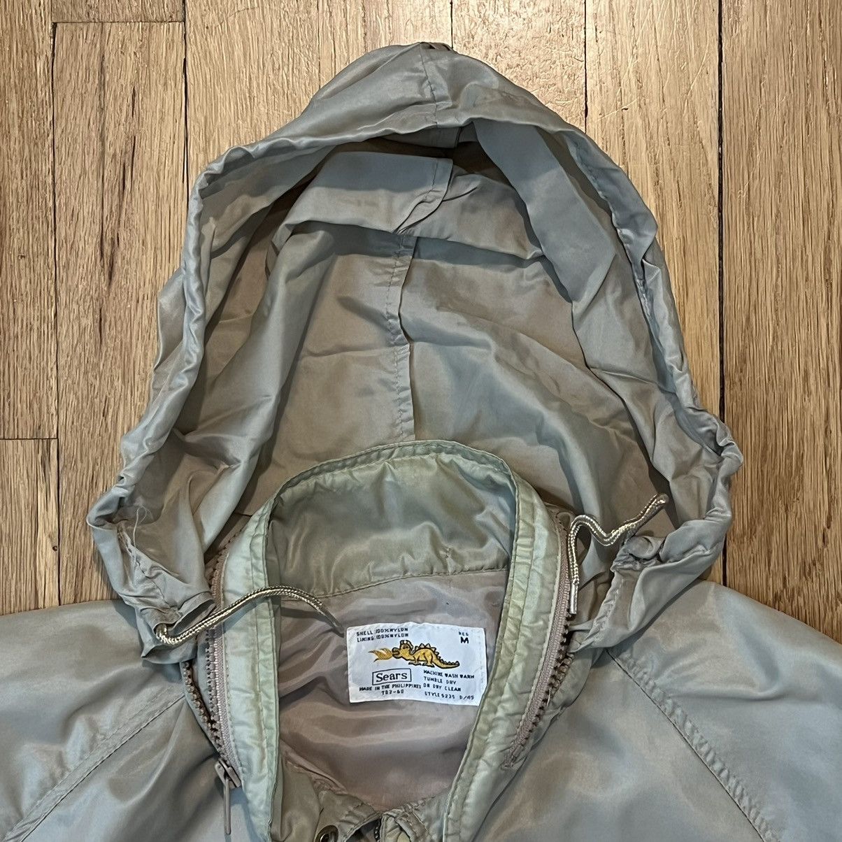 Sears Vintage 90s Sears Jacket Mens Medium Hooded Beige Size US M / EU 48-50 / 2 - 4 Thumbnail