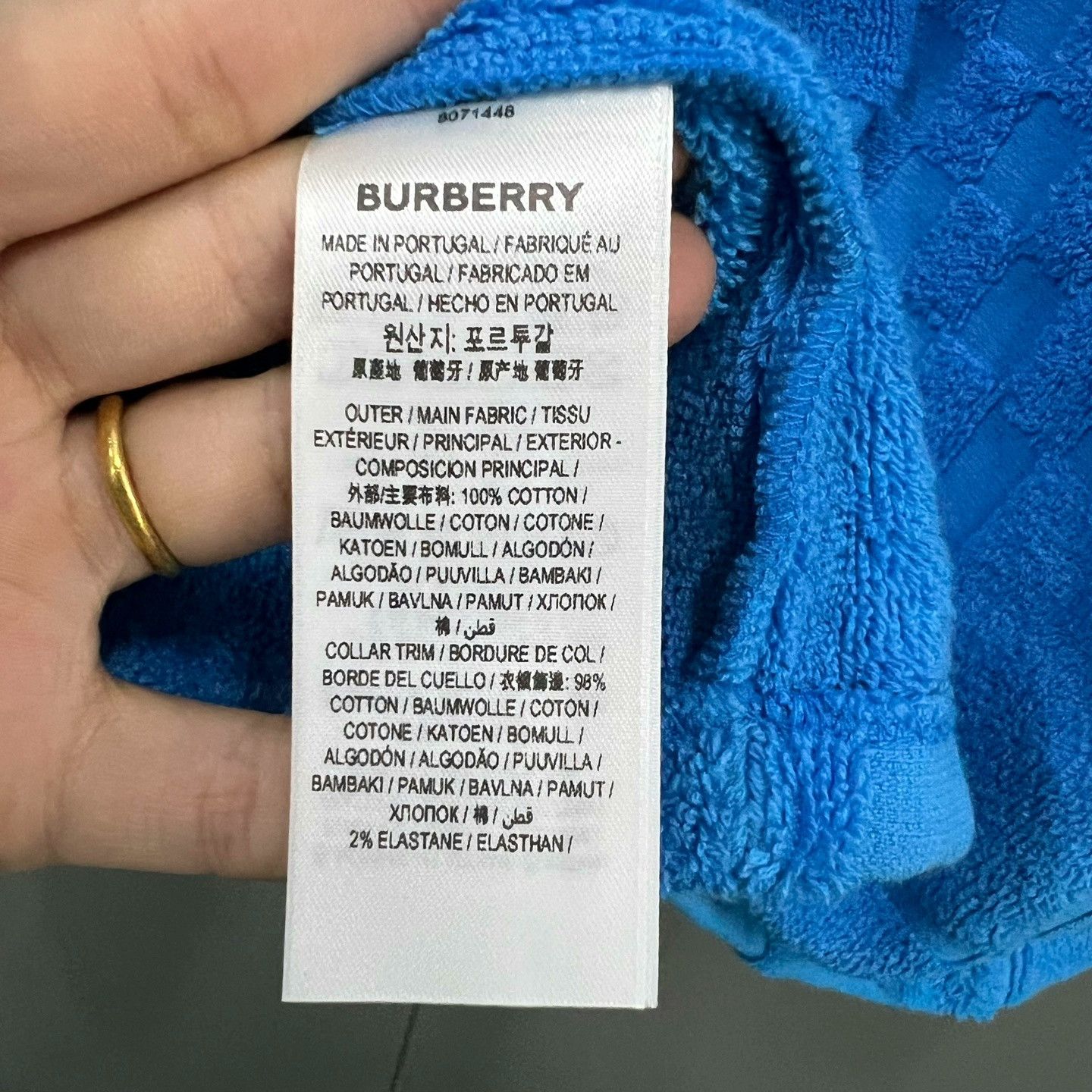 Burberry Burberry Blue Check Fleece Short-Sleeve M Size US M / EU 48-50 / 2 - 3 Thumbnail