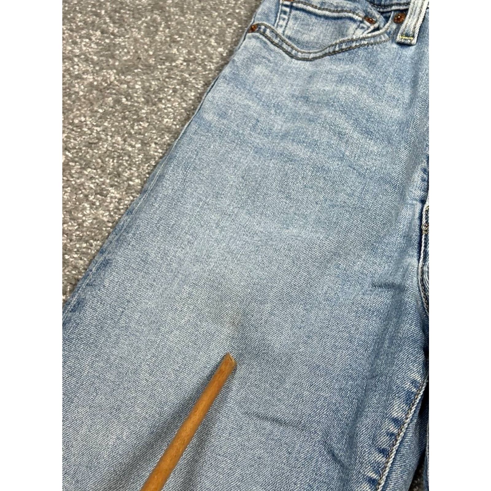 Levi's Levi's Ribcage Jeans Womens Straight High Rise 27 Blue Cotton Denim 5-Pocket Regular Button Closure Vintage No Size 27" / US 4 / IT 40 - 7 Thumbnail