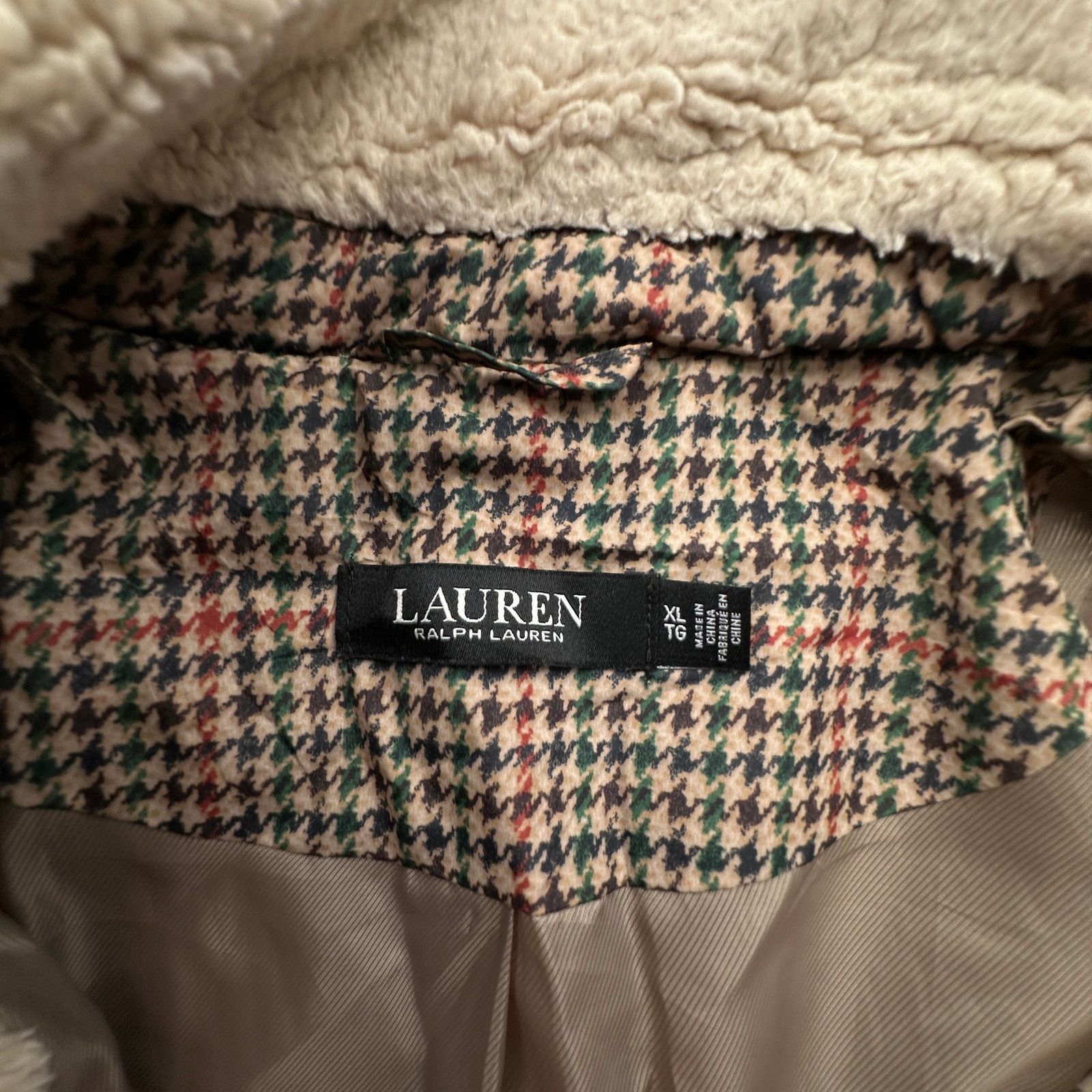 Lauren Ralph Lauren Ralph Lauren Houndstooth Quilted Coat Women XL Merlot 24480 Size XL / US 12-14 / IT 48-50 - 2 Thumbnail