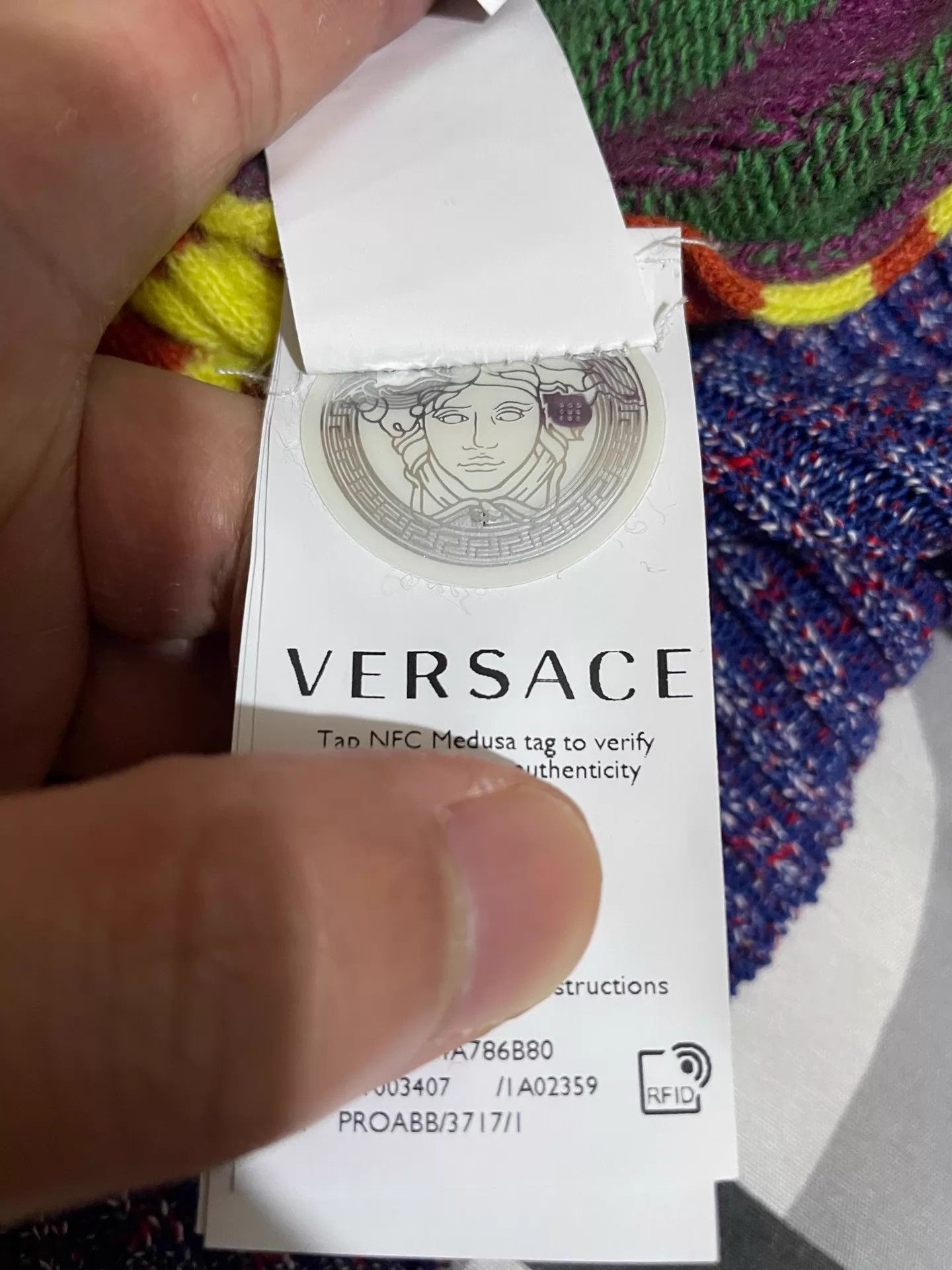 Versace Versace Main Medusa Logo Jacquard Cashmere-Wool Sweater M Size US M / EU 48-50 / 2 - 8 Thumbnail