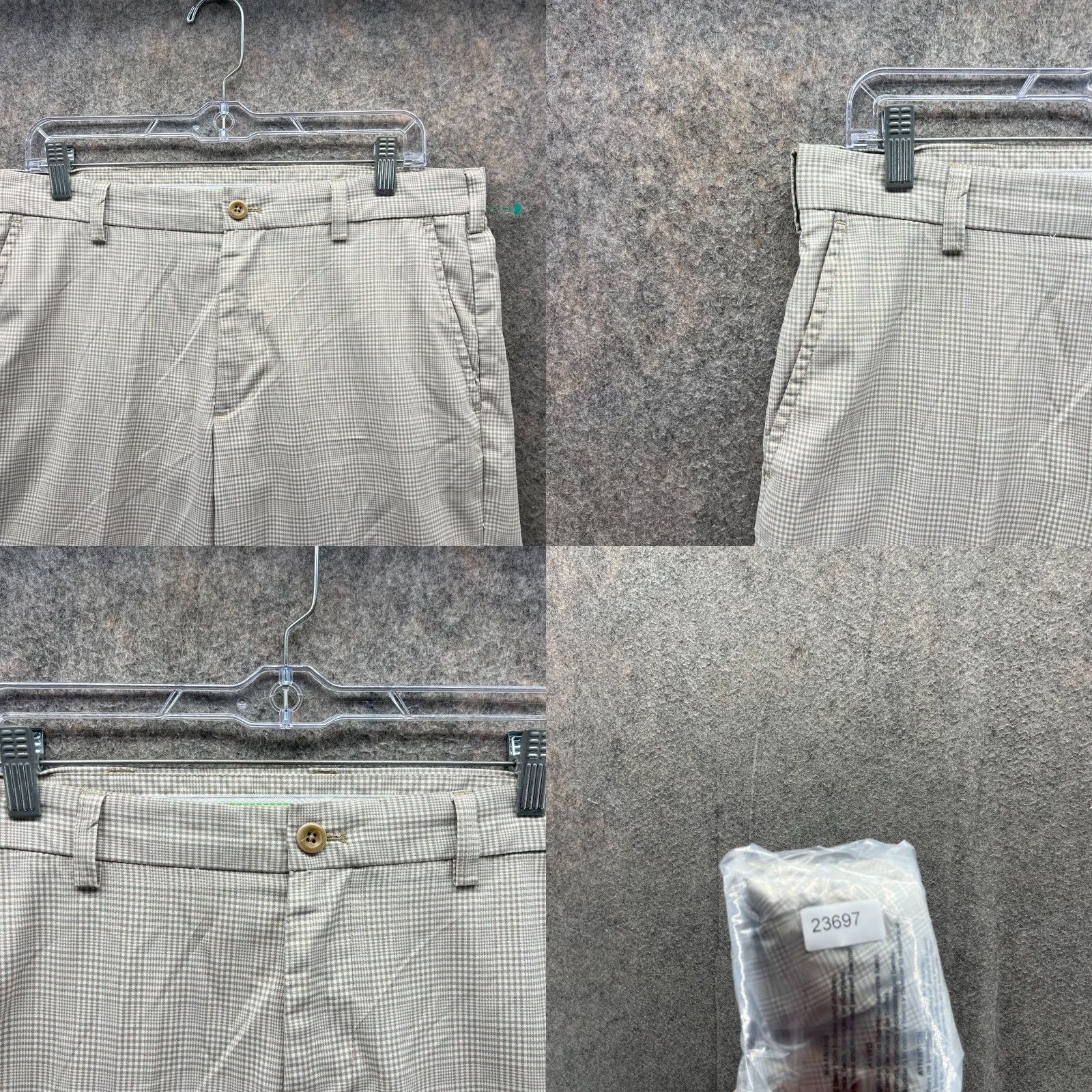 Izod IZOD Pants Men 32x30 Adult Khaki Chino Pleated Tan Beige Glen Check Vintage Golf Hat? Size US 32 / EU 48 - 8 Thumbnail