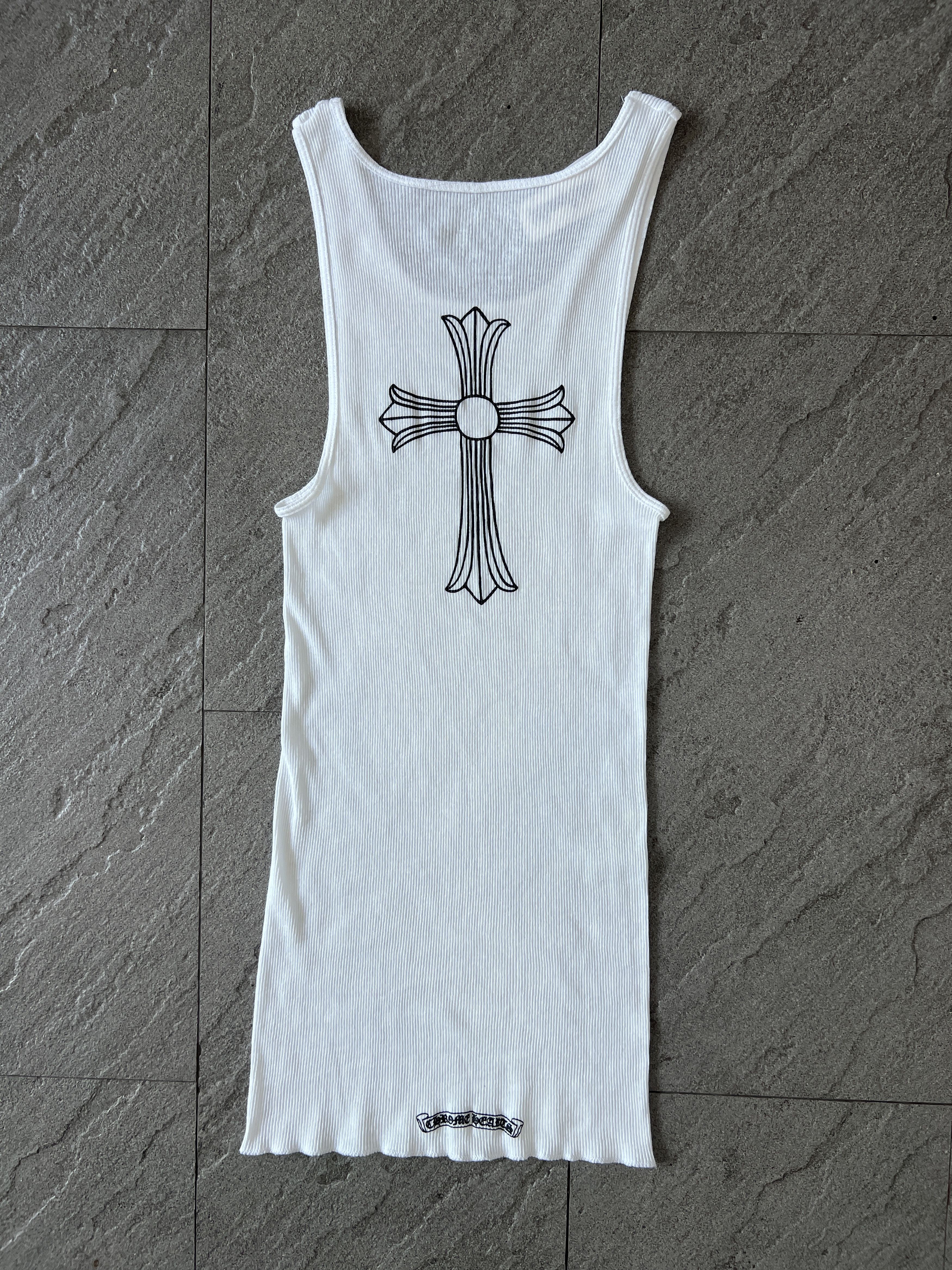 Chrome Hearts Chrome Hearts Rib Tank Cross Back Logo White Large Size US L / EU 52-54 / 3 - 2 Thumbnail