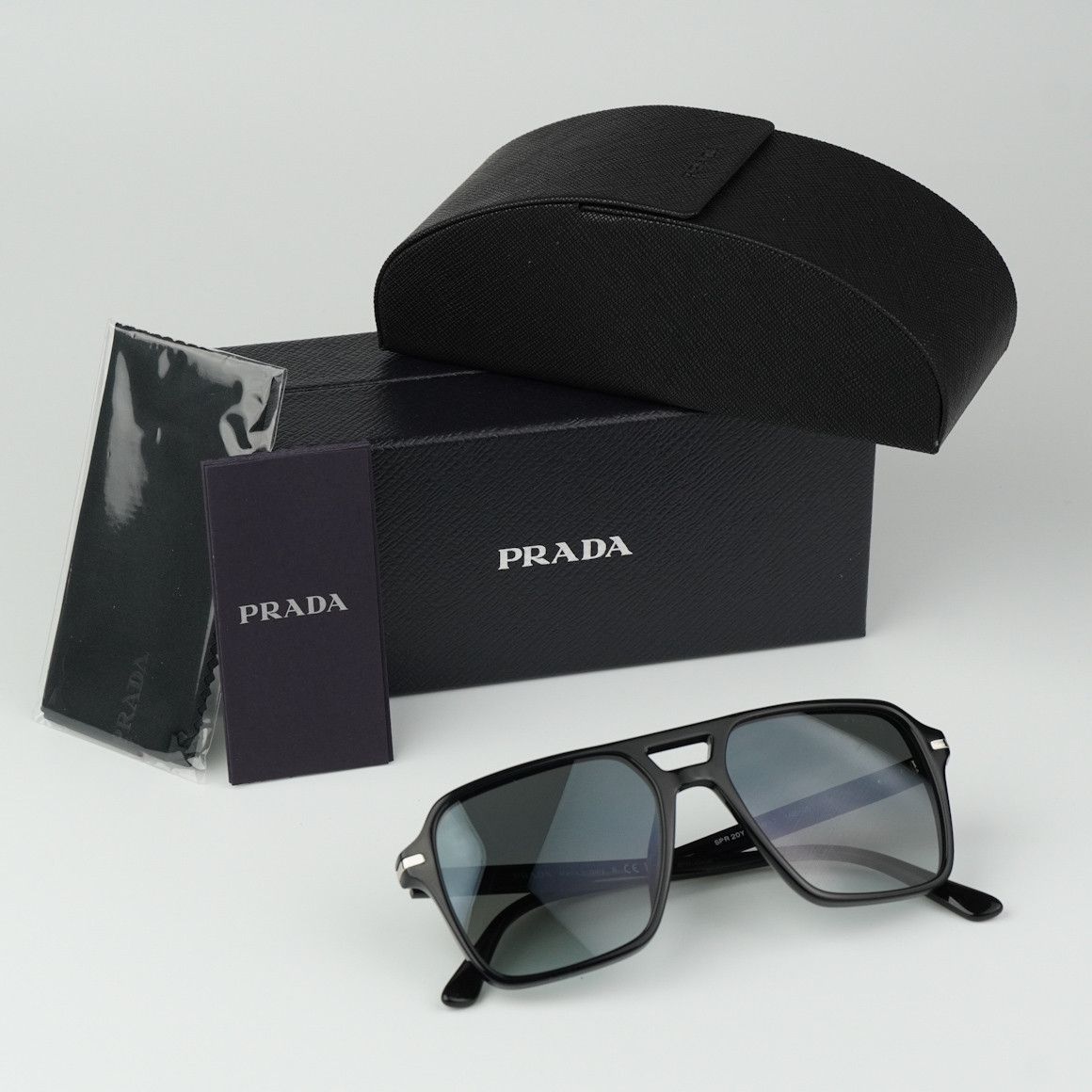 Prada NEW Prada PR20YS 1AB06T Unisex Pilot Sunglasses Size ONE SIZE - 9 Thumbnail