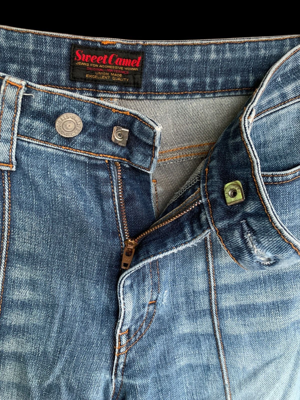 Japanese Brand Sweet Camel Jeans Flare Cut Size 28" / US 6 / IT 42 - 9 Thumbnail
