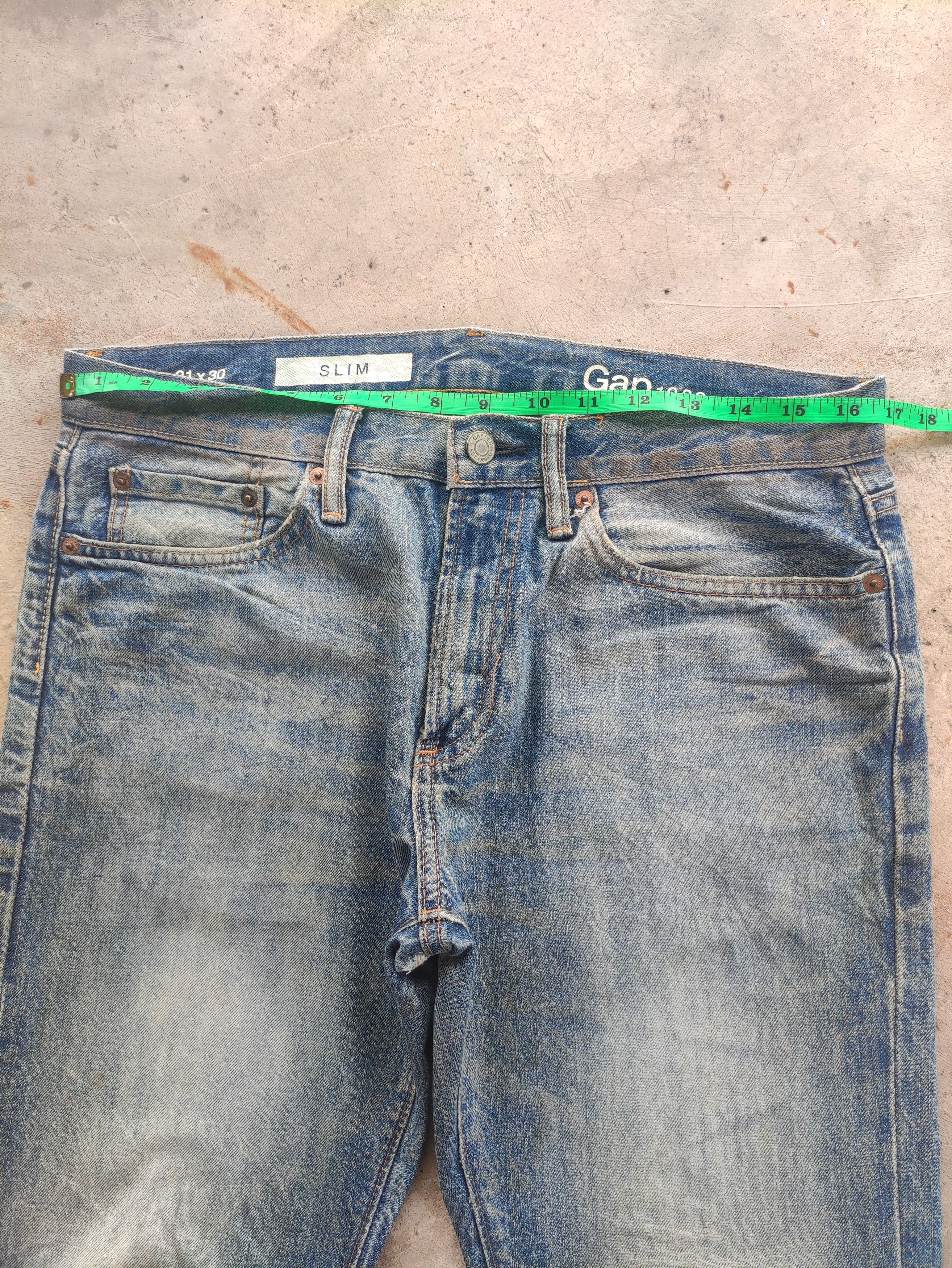 Gap Vintage Gap Rusty Jean Distressed Faded Slim Denim Size US 33 - 6 Thumbnail