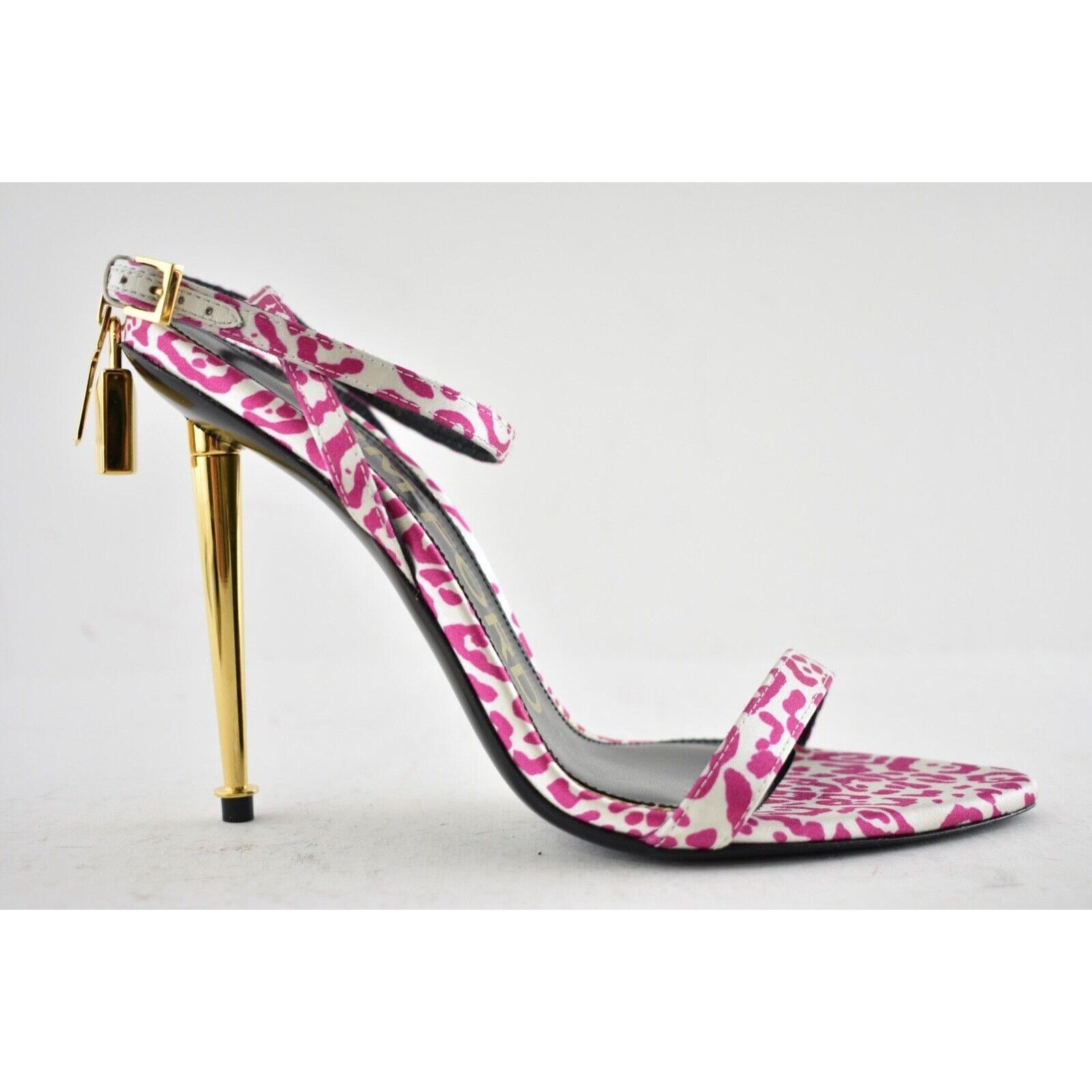 Tom Ford Padlock Animal Print Lock Ankle Strap Sandal Heel Pump 36.5 Size US 6.5 / IT 36.5 - 3 Thumbnail