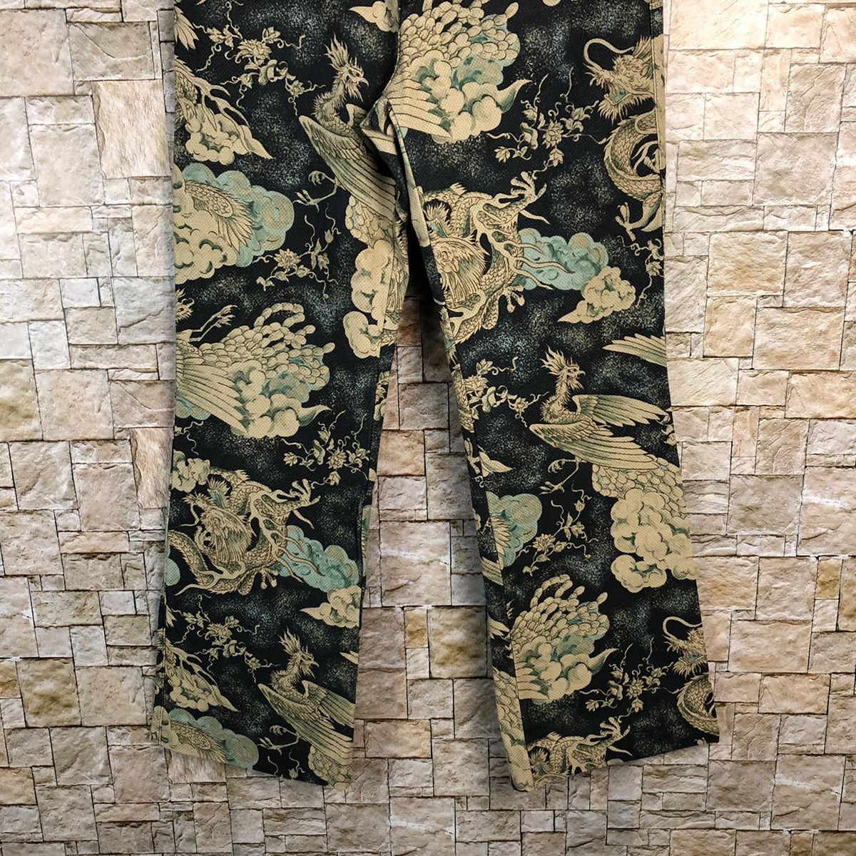 Japanese Brand DLL Bats Club yakuza vtg Dragon rare Pants #A134 Size US 28 / EU 44 - 3 Thumbnail