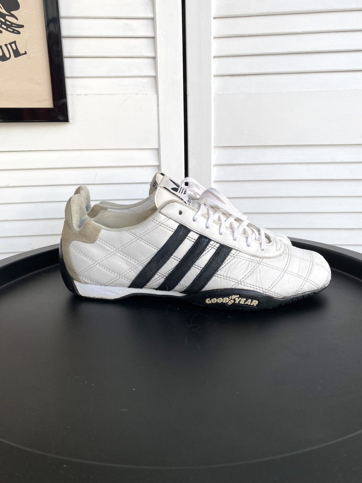 Adidas × Vintage 2004 Adidas Tuscany Good Year Leather Racing F1 Shoes Y2K Size US 8 / EU 41 - 8 Thumbnail