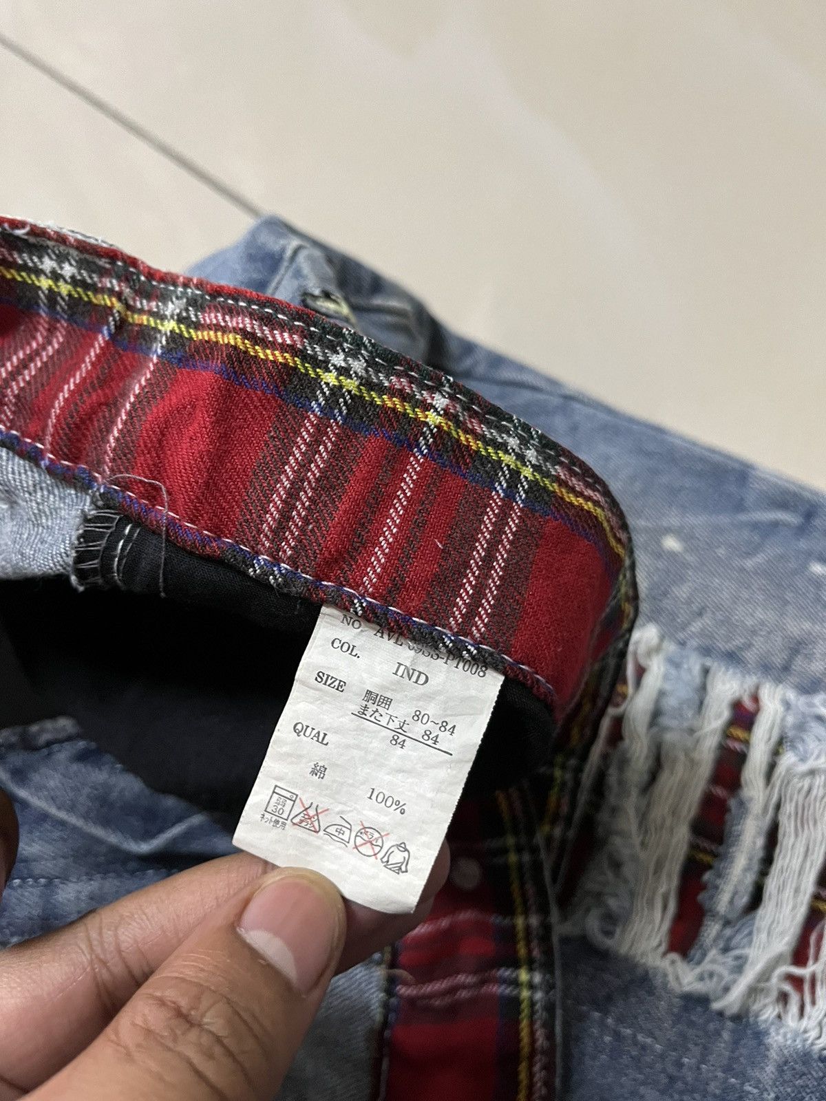 Japanese Brand Zerosail thrashed Punk distressed paint splatter jean F1 Size US 31 - 12 Thumbnail