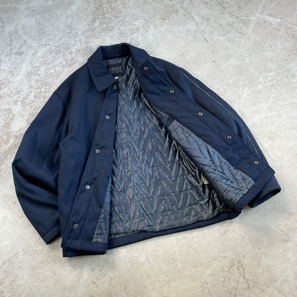 Versace × Vintage Versace Jeans Couture Vintage 90s Y2K Bomber Jacket Size US S / EU 44-46 / 1 - 12 Thumbnail