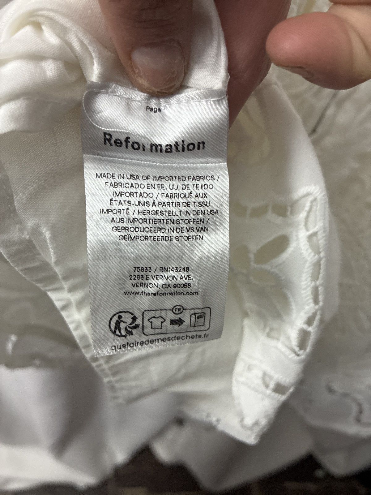 Reformation Reformation White Lace Convertible Halter Mini Dress Size 8 Size M / US 6-8 / IT 42-44 - 3 Thumbnail