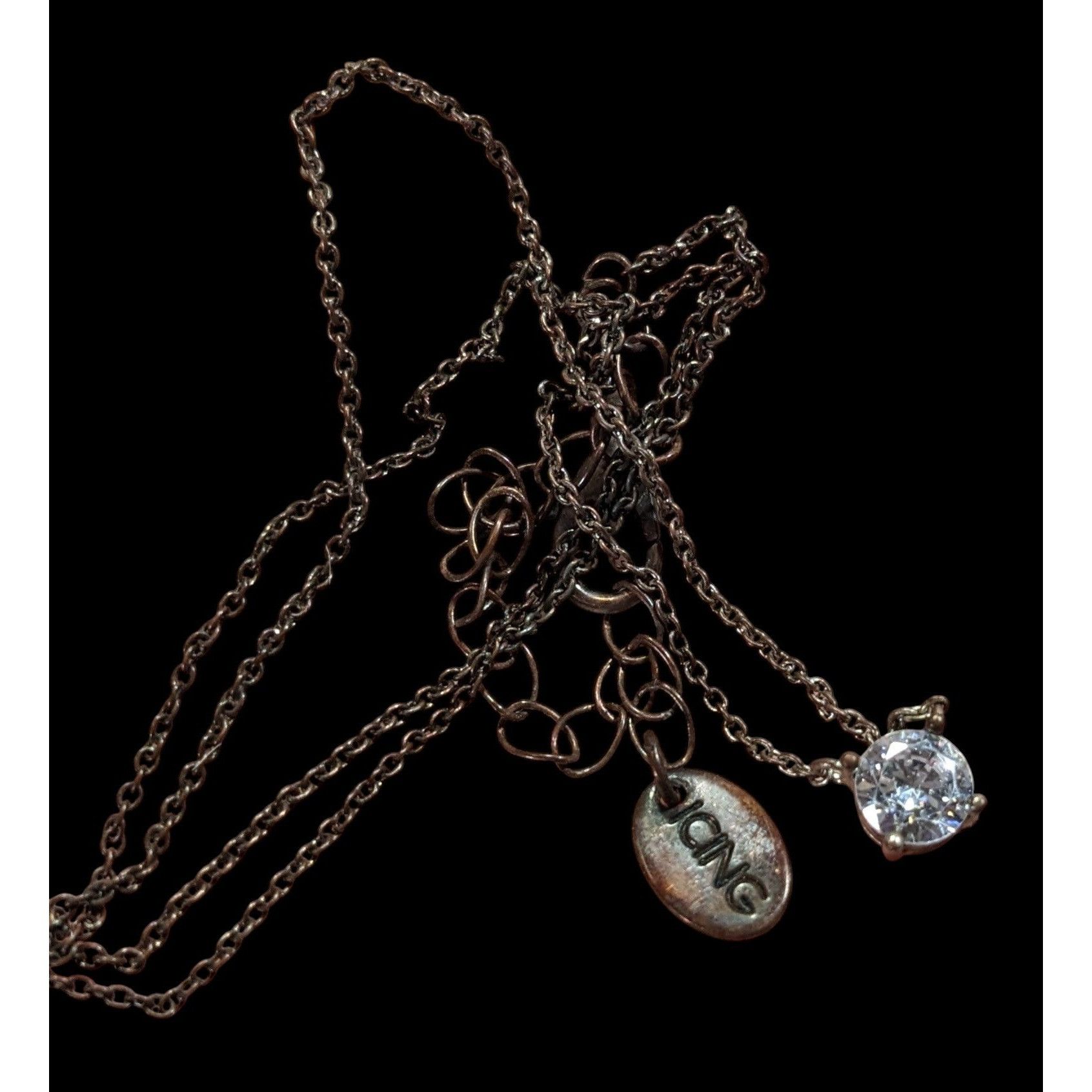 Other Icing Minimalist Y2K Copper Tone Necklace With Gem Pendant Size ONE SIZE - 5 Thumbnail