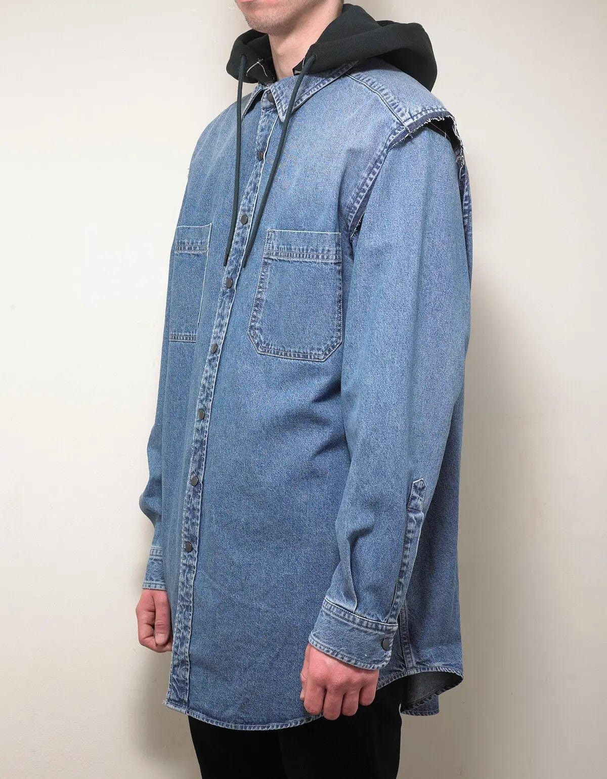 Balenciaga Balenciaga Denim Twinset Hooded Shirt - SS19 Size US M / EU 48-50 / 2 - 4 Thumbnail