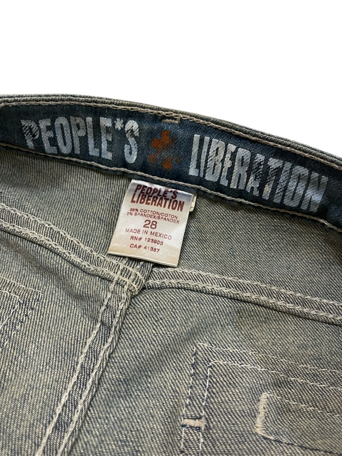 Japanese Brand FLARE 💥 People’s Liberation Washed Denim Size 33" - 10 Thumbnail