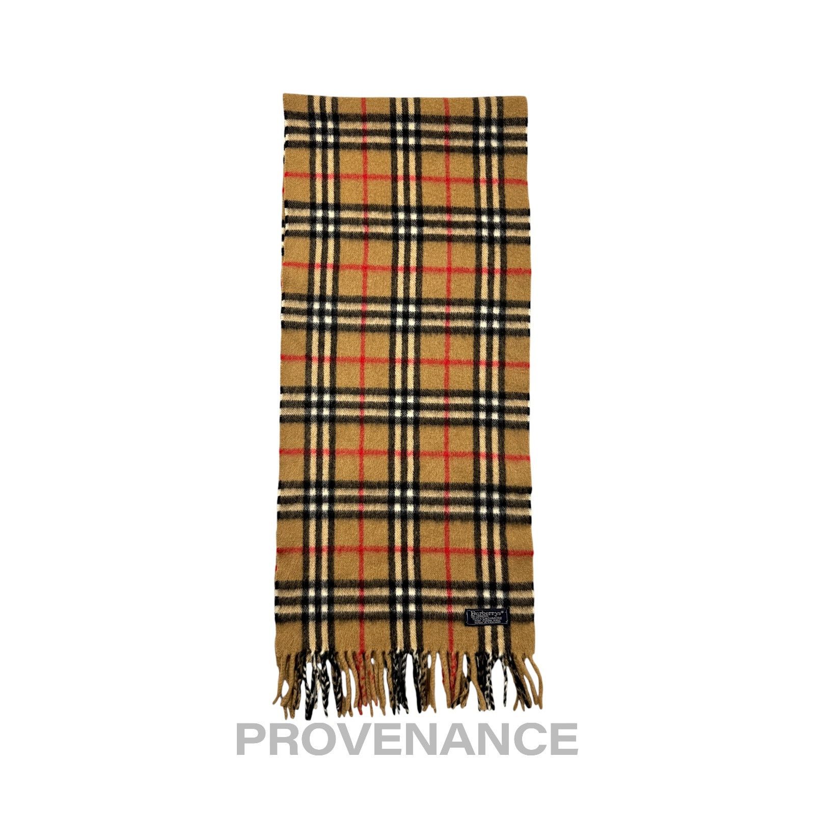 Burberry 🔴 Vintage Burberrys Scarf Nova Check 100% PURE CASHMERE Size ONE SIZE - 4 Thumbnail