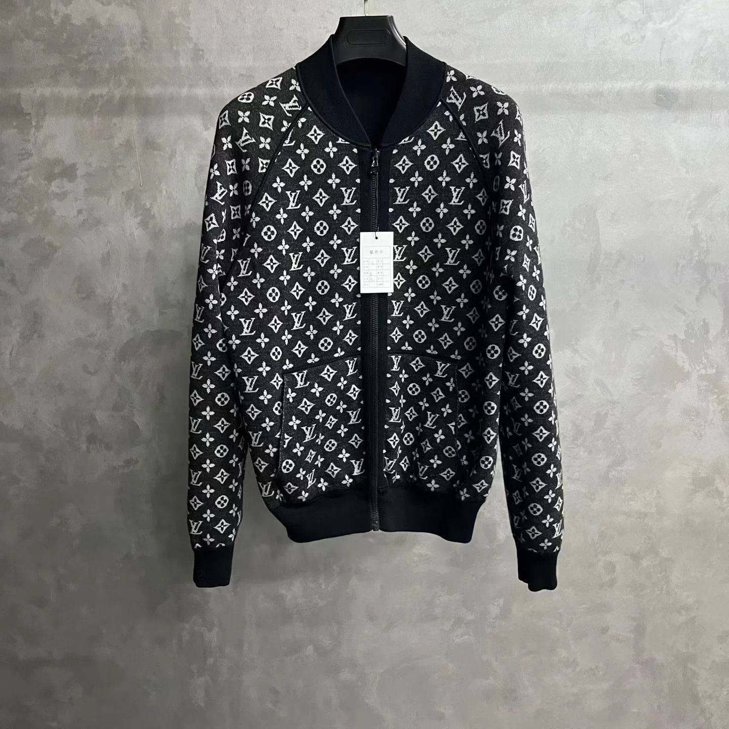 Louis Vuitton LV Black AOP Baseball Jacket L Size L / US 10 / IT 46 - 1 Thumbnail