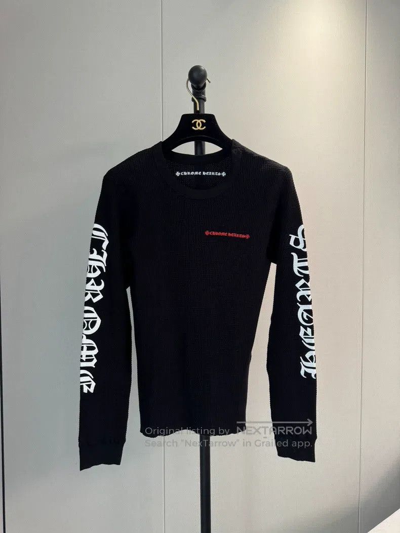 Chrome Hearts CHROME HEARTS Size L Graffiti Waffle Black Women's Long Sle Size L / US 10 / IT 46 - 3 Thumbnail