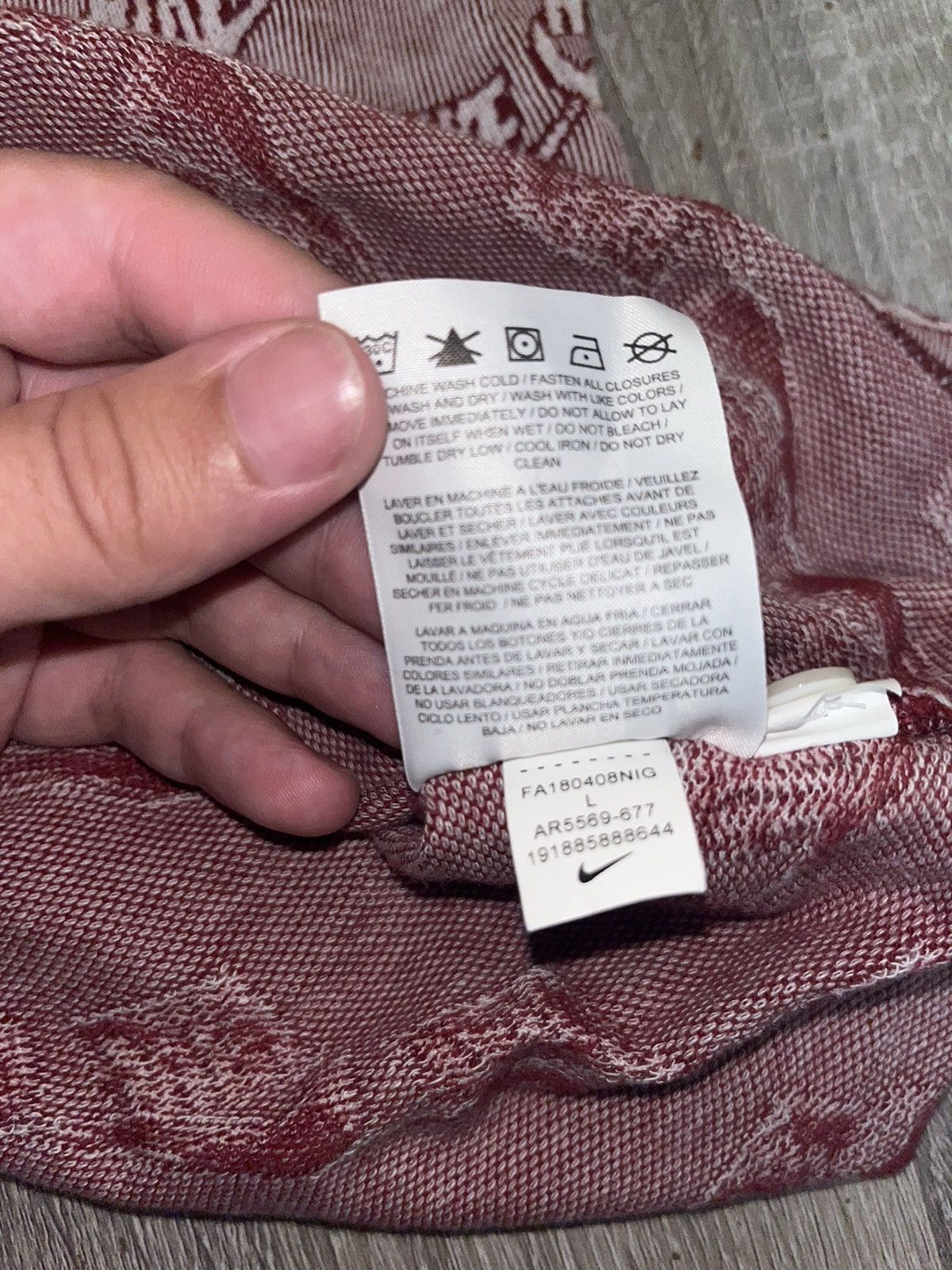 Nike × Supreme Supreme Nike Jacquard Polo Burgundy Red Size US L / EU 52-54 / 3 - 8 Thumbnail