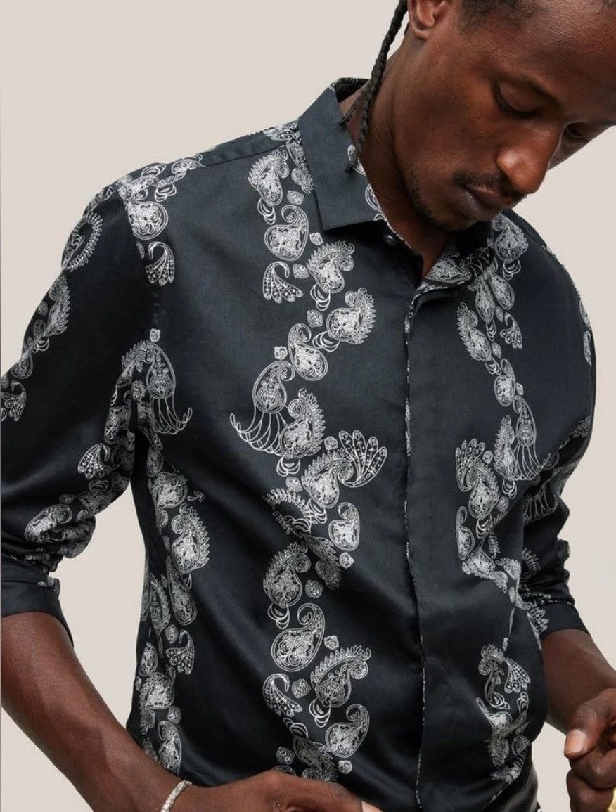 John Varvatos Rodney Exploded Paisley Shirt. Size XXL. Size US XXL / EU 58 / 5 - 2 Thumbnail