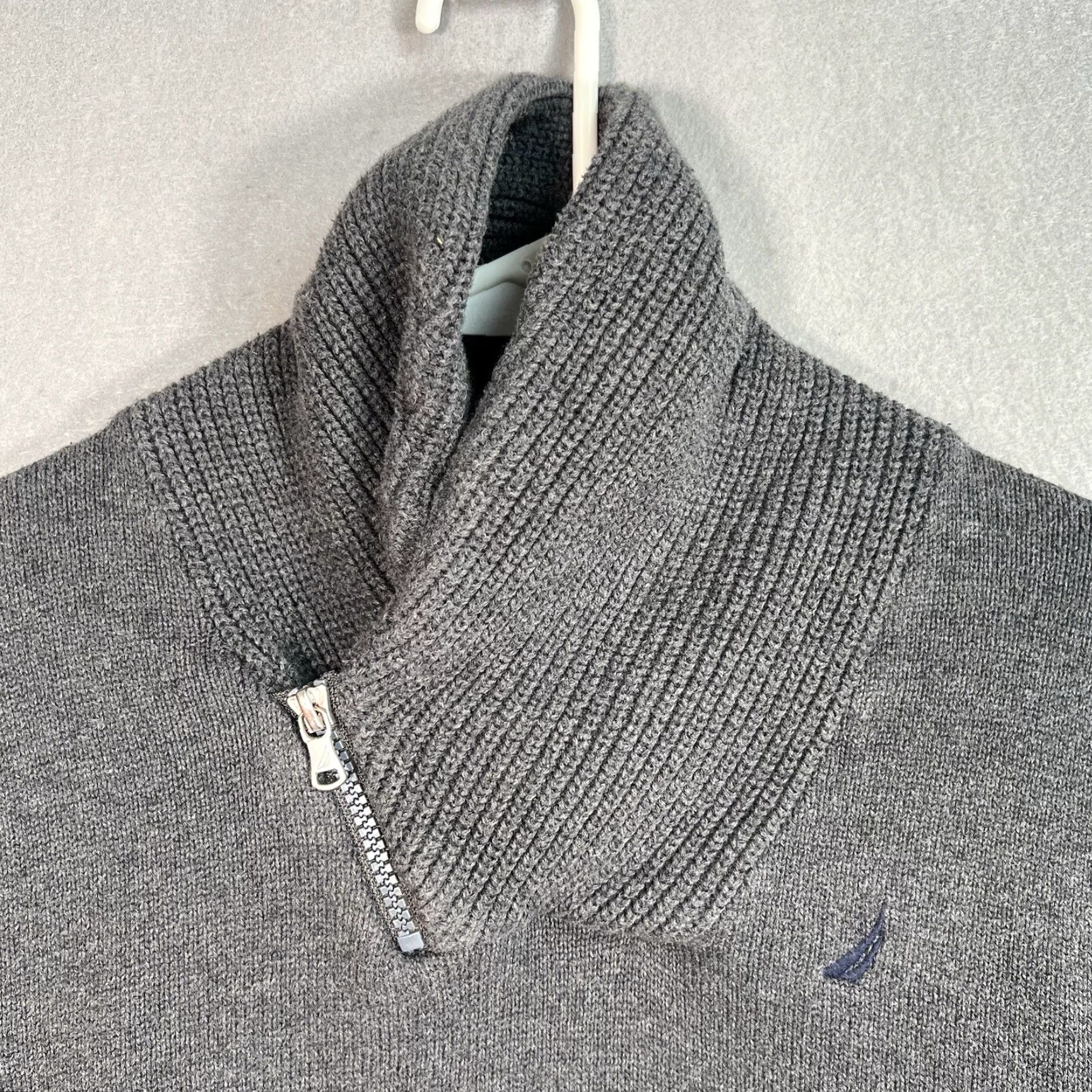 Nautica Nautica Cowl Neck Knit Sweater Womens Large Dark Gray Pullover Sweatshirt Size L / US 10 / IT 46 - 2 Thumbnail