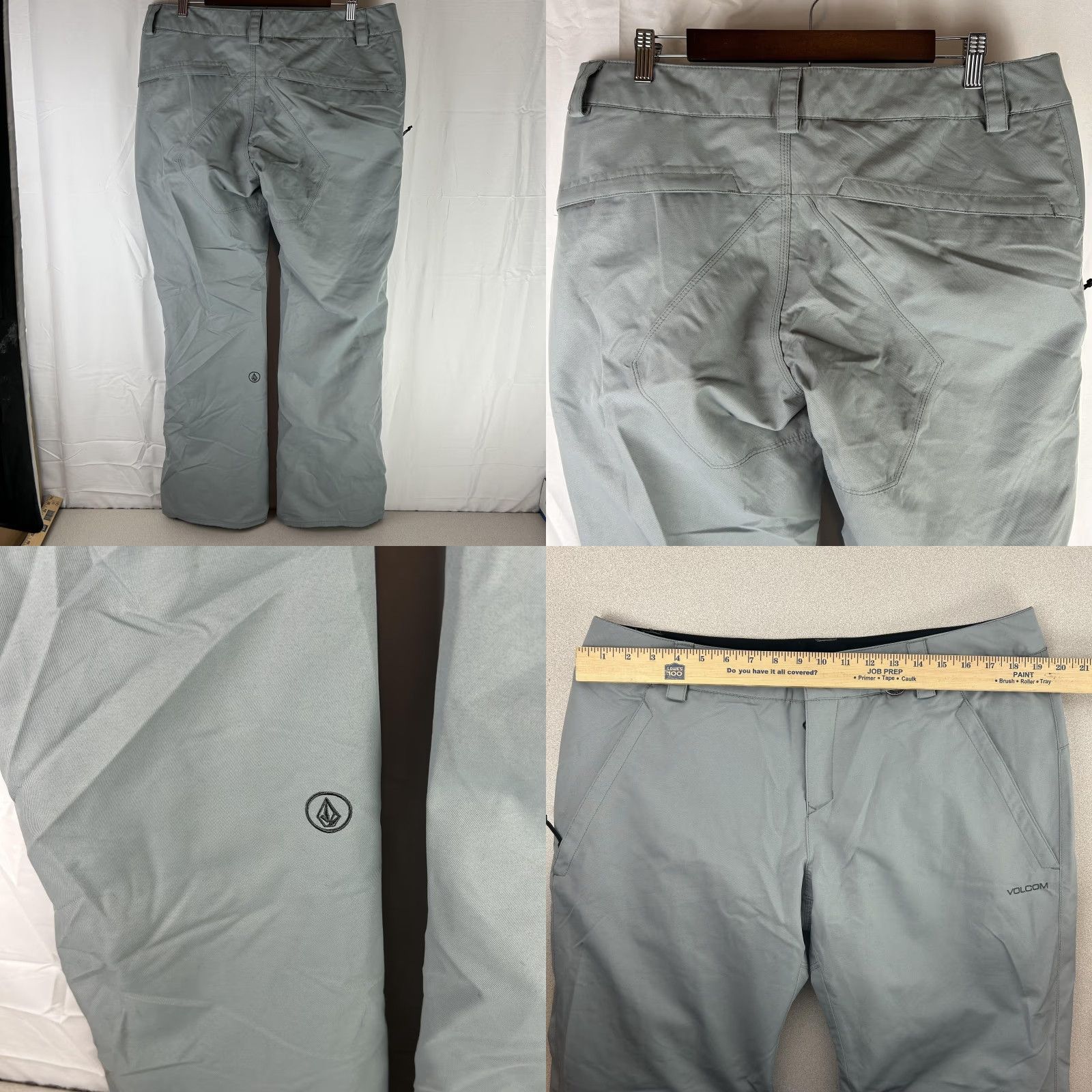 Volcom Volcom Snow Pants Mens XL Gray Insulated Waterproof Ski Twill Lined 10K/10K Size US 36 / EU 52 - 8 Thumbnail