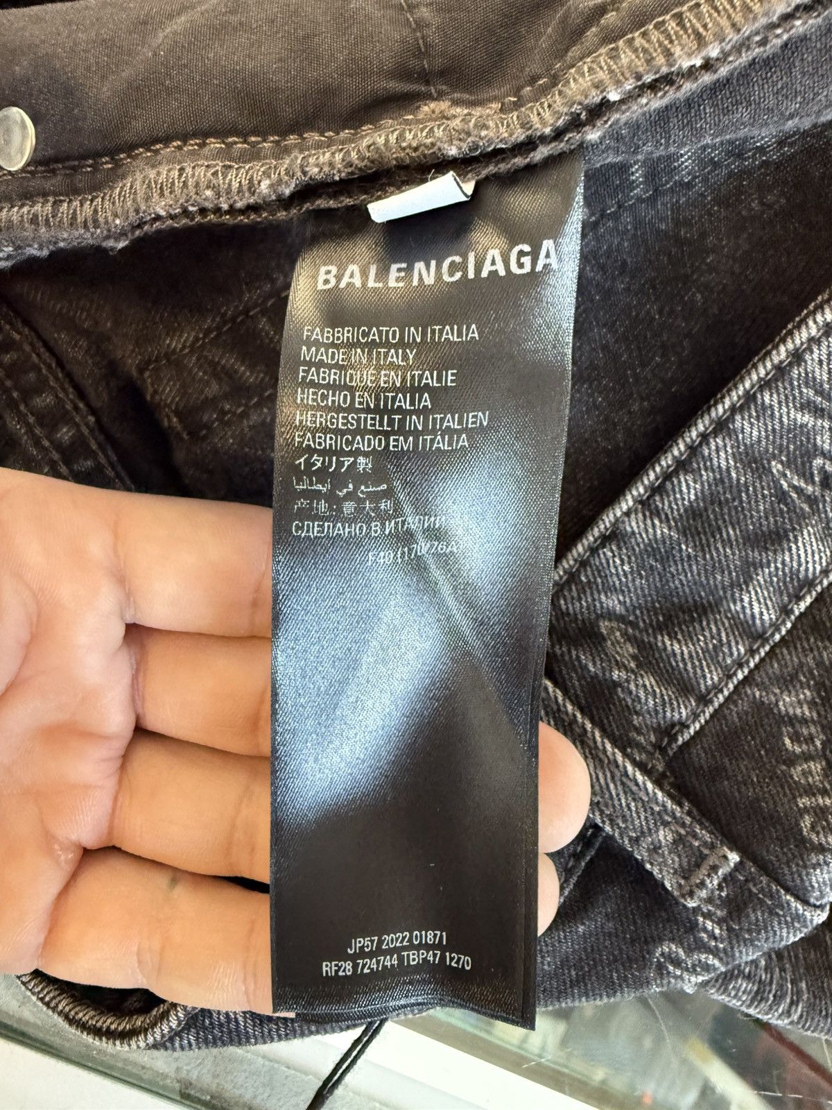 Balenciaga Balenciaga Monogram All Over Print Denim Skirt Size 34" / US 12 / IT 48 - 10 Thumbnail