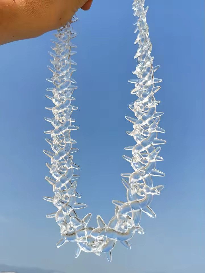 Other Clear Spike Torn Chain Necklace Size ONE SIZE - 3 Thumbnail