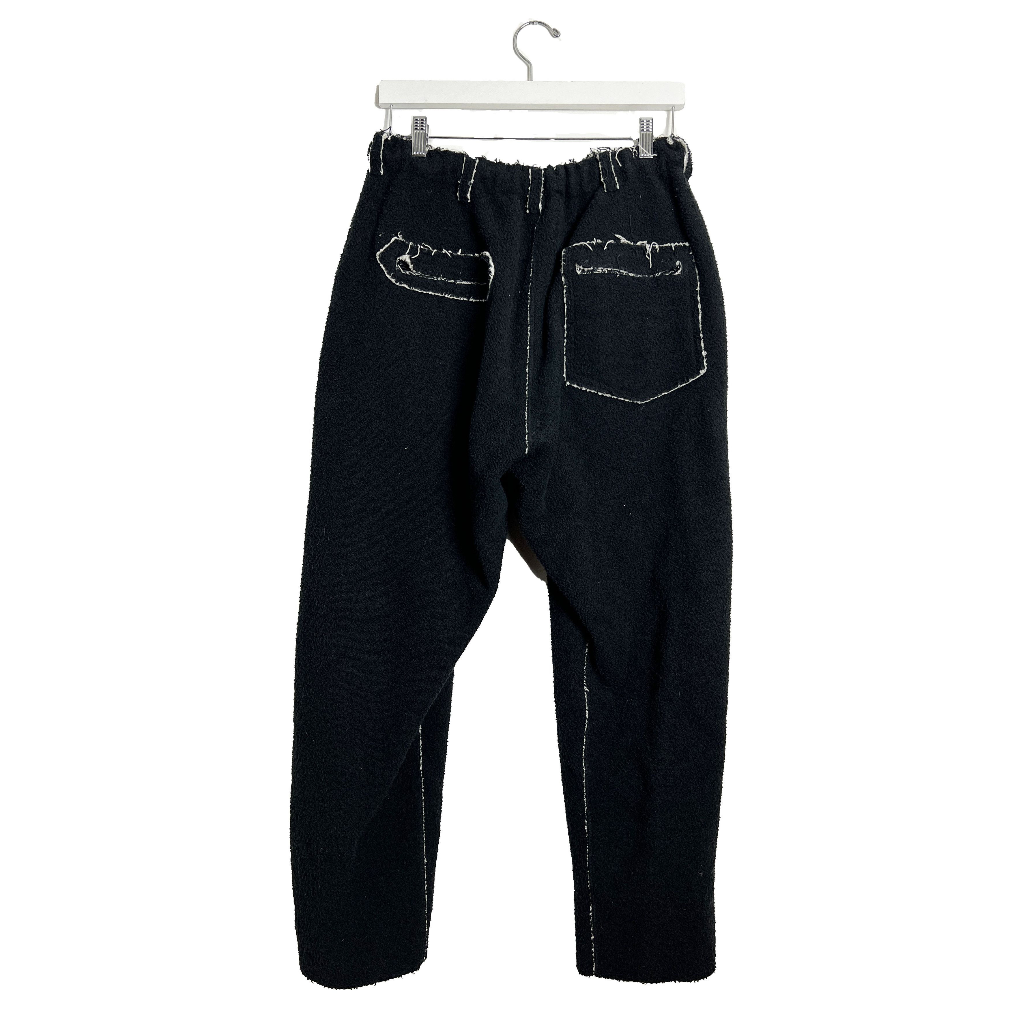 Y-3 Rare Organic Cotton Raw Hem Boucle Sweatpants Size US 30 / EU 46 - 2 Thumbnail
