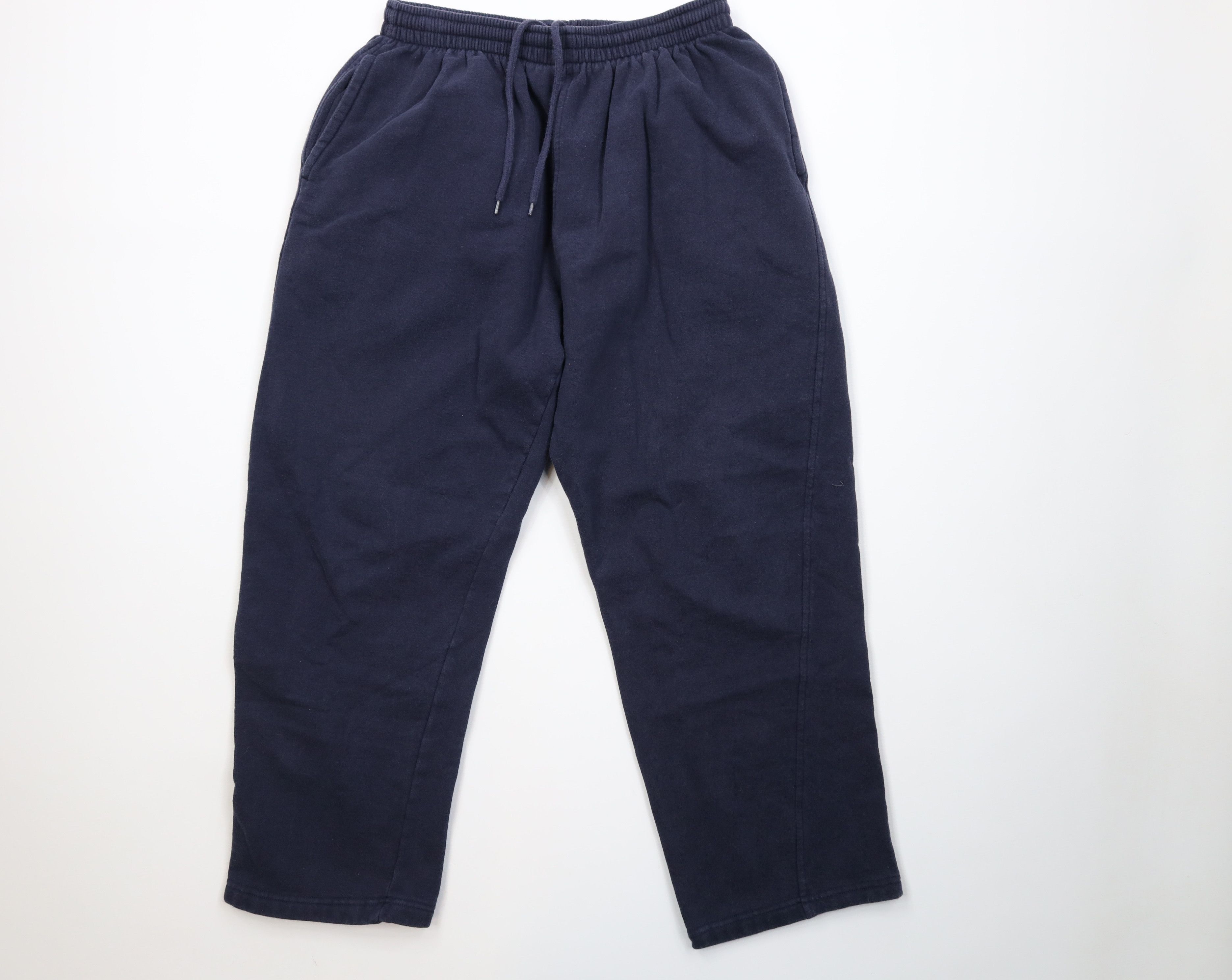 Vintage Vintage 90s Streetwear Wide Leg Sweatpants Pants Navy Blue Size US 32 / EU 48 - 1 Thumbnail