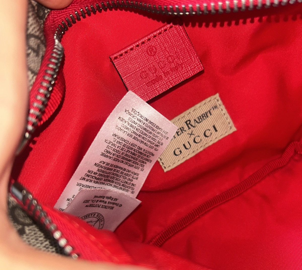 Gucci GUCCI X PETER RABBIT GG Supreme Monogram Rabbit Belt Bag Size ONE SIZE - 7 Thumbnail