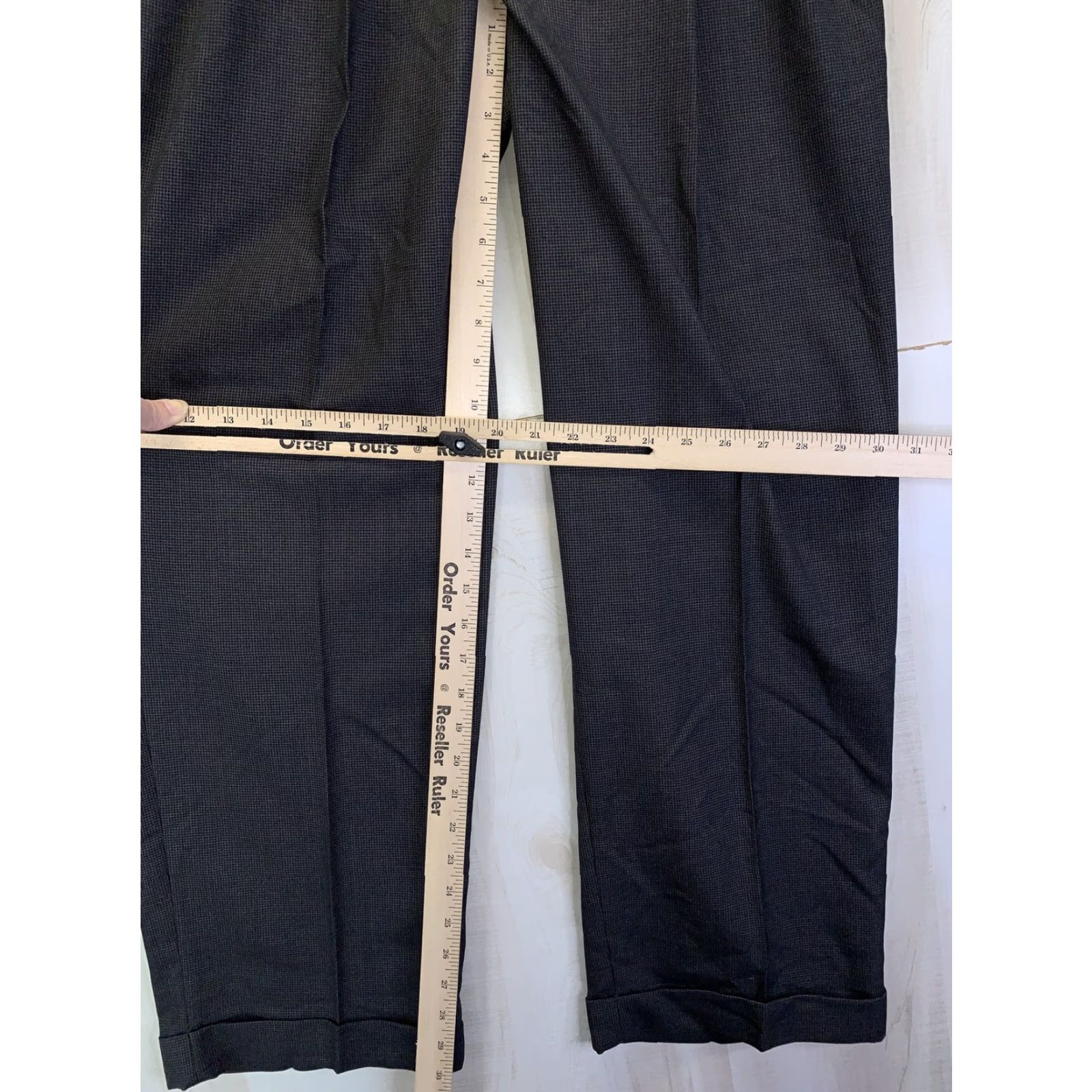 Vintage AXIST Wrinkle Resistant Gray Houndstooth Mens Dress Pants 36x30 NWT-8972 Size US 36 / EU 52 - 3 Thumbnail