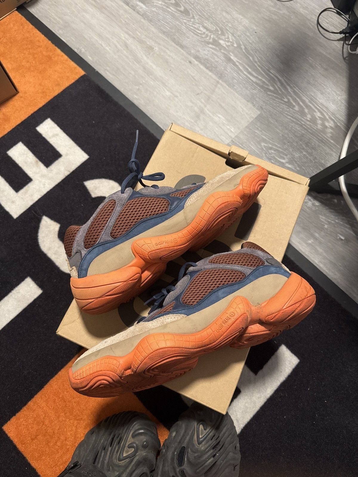 Adidas Yeezy 500 “enflame” Size US 11.5 / EU 44-45 - 9 Thumbnail