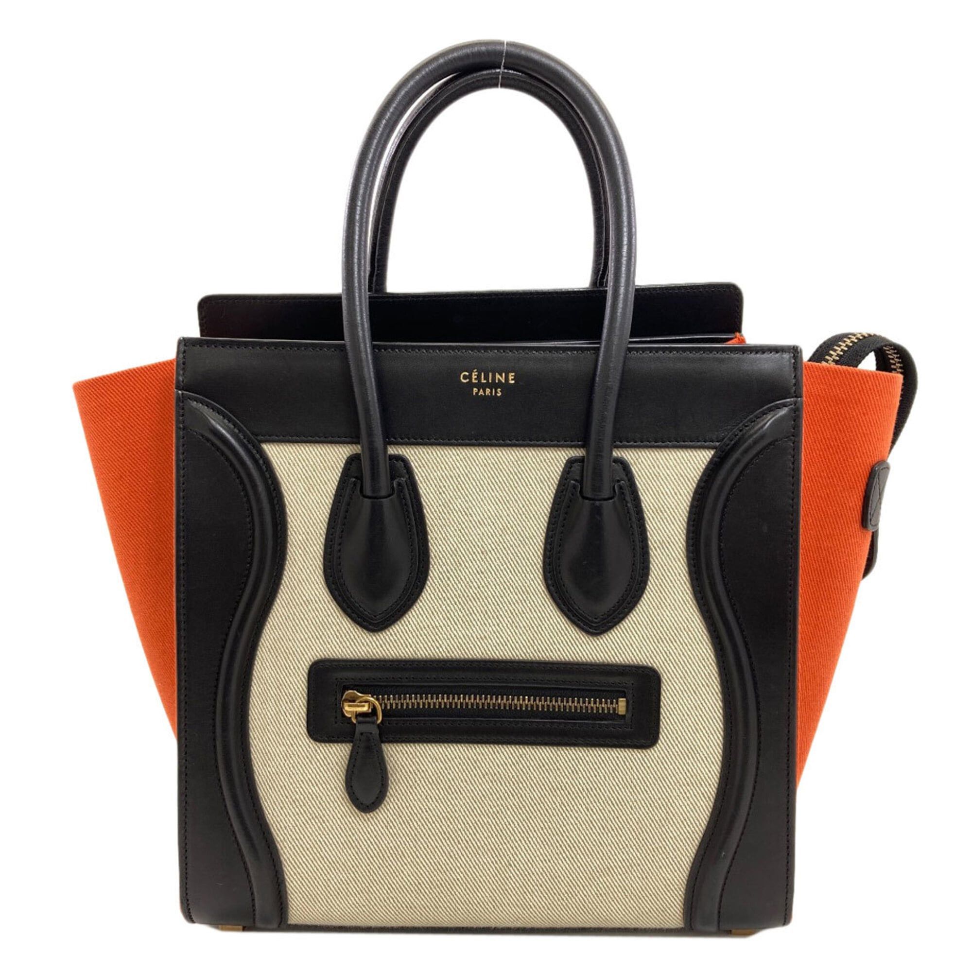 Celine Celine Luggage Micro Handbag, Canvas/Leather, Women's CELINE Size ONE SIZE - 1 Thumbnail