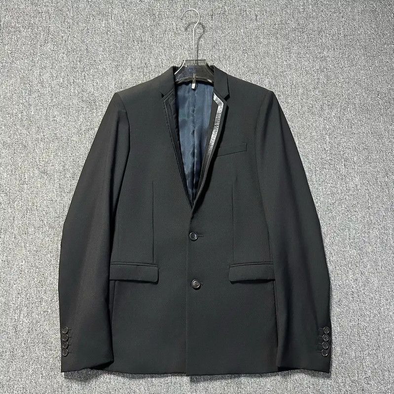 Dior Dior Black Wool Long-Sleeve Coat for Men 0089 Size US M / EU 48-50 / 2 - 1 Thumbnail